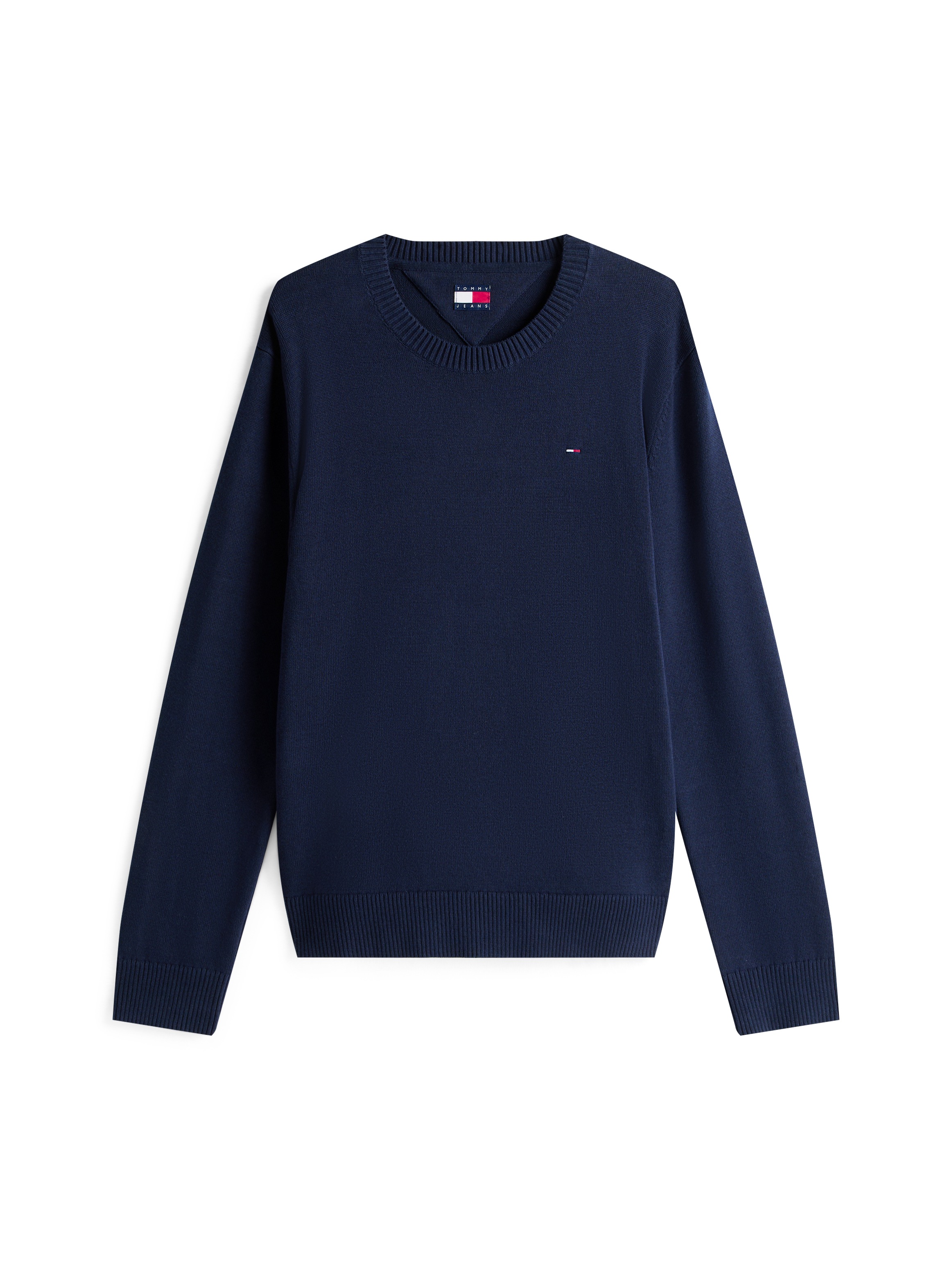 Tommy Jeans Rundhalspullover »TJM SLIM ESSENTIAL LIGHT SWEATER«, mit Flag-Patch
