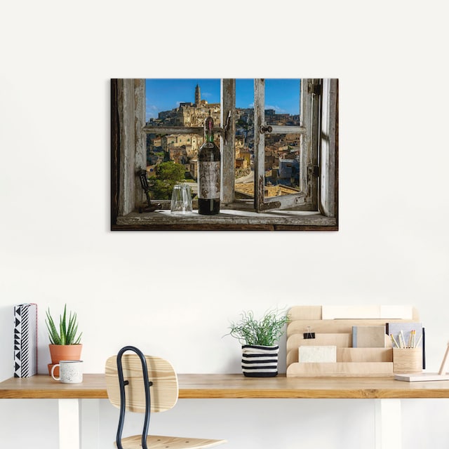 Artland Wandbild »Blick aus dem Fenster Matera, Italien«, Fenster & Türen,  (1 St.) online kaufen | Jelmoli-Versand