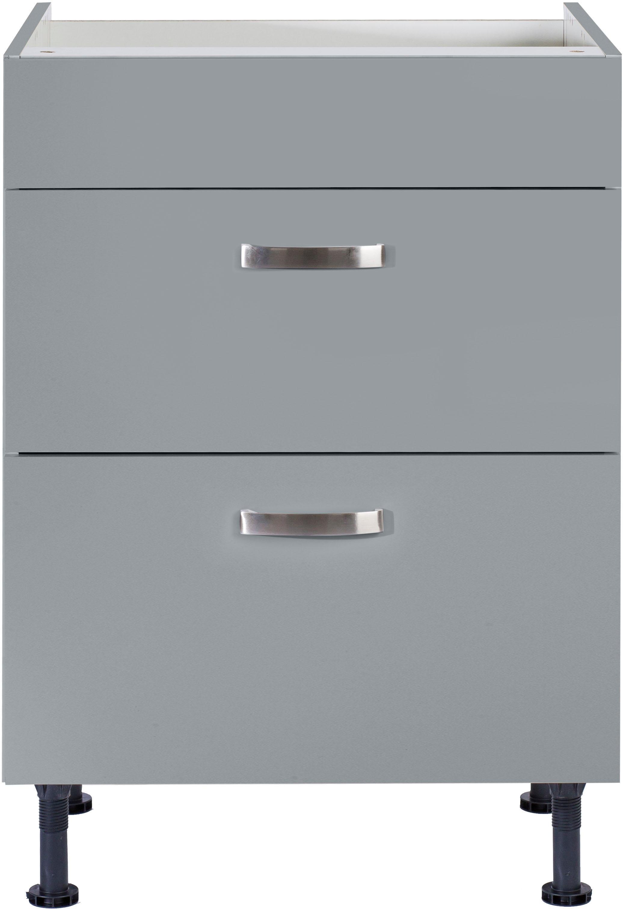 KOCHSTATION Kochfeldumbauschrank "Cara" Breite 60 cm, mit Vollauszügen und Soft-Close-Funktion