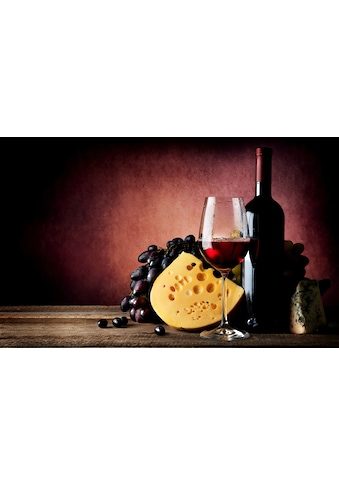 Fototapete »Wein mit Käse«
