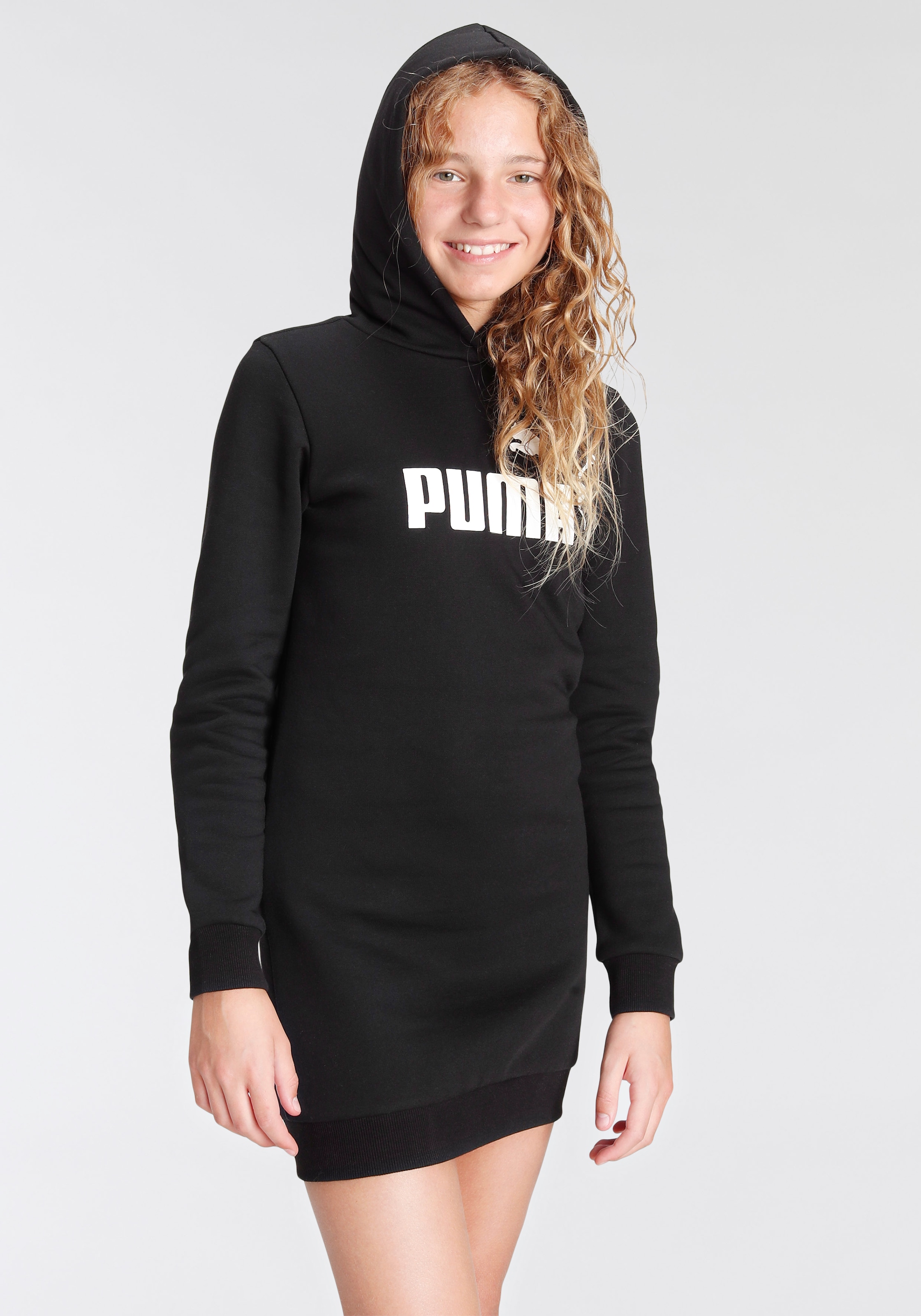 PUMA Shirtkleid HOODED DRESS Schweiz bei FL Jelmoli-Versand bestellen »ESS online LOGO G«