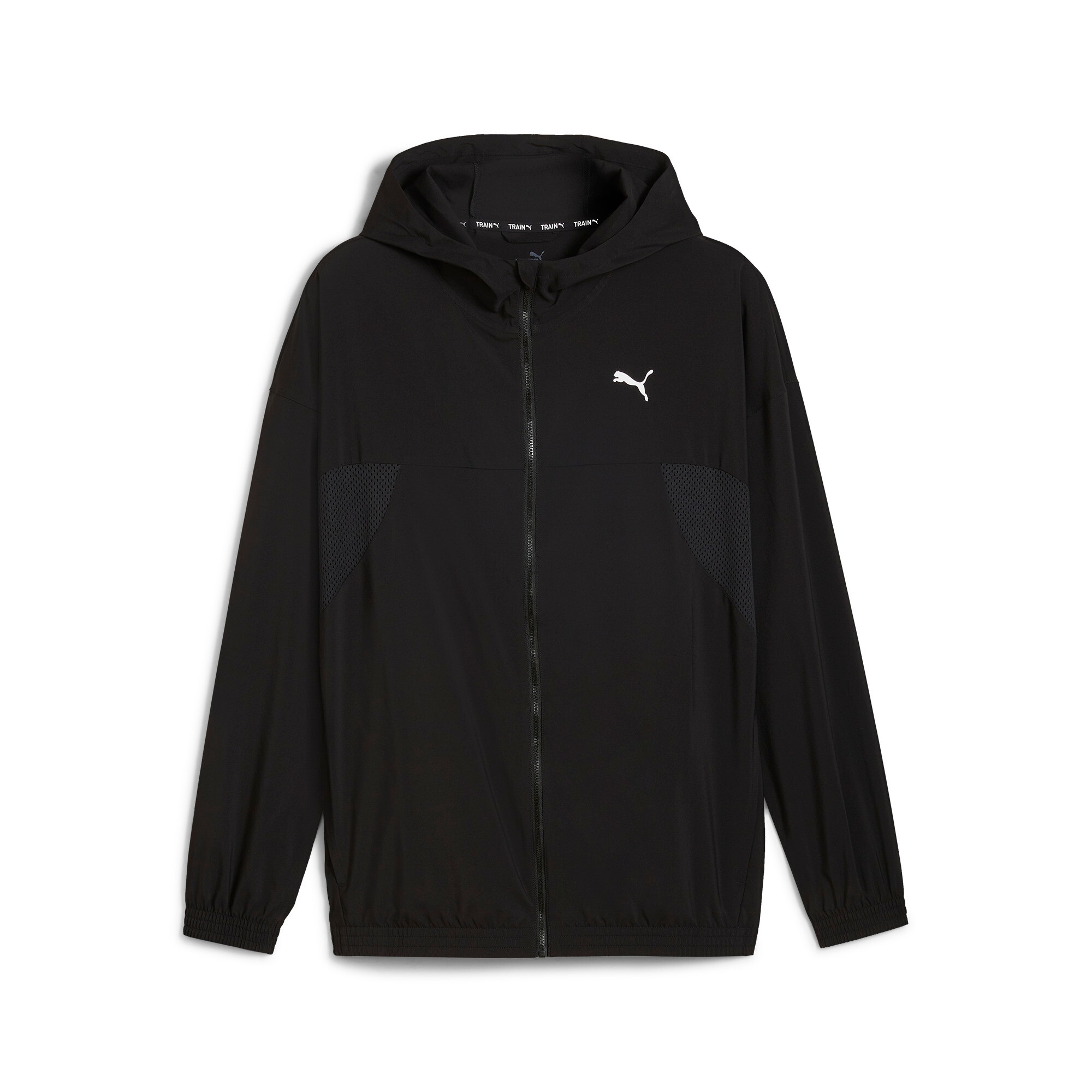 PUMA Trainingsjacke »ALWAYS ON WOVEN FULL ZIP JACKET« ohne Kapuze für Fitness-Workout, aus atmungsaktivem Polyester, mit Vordertaschen