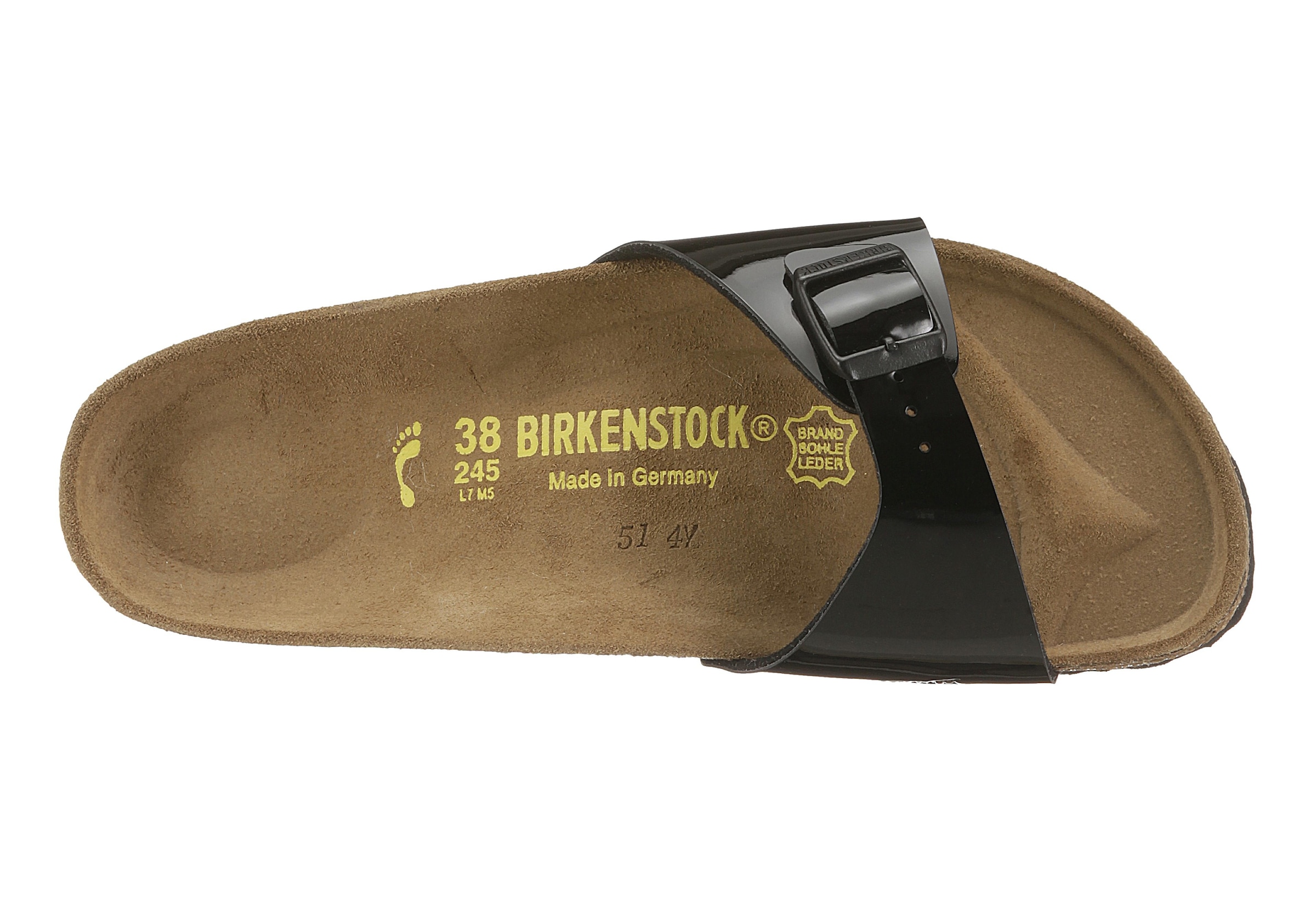 Birkenstock Pantolette »MADRID«, in schmaler Schuhweite, Lack-Optik!