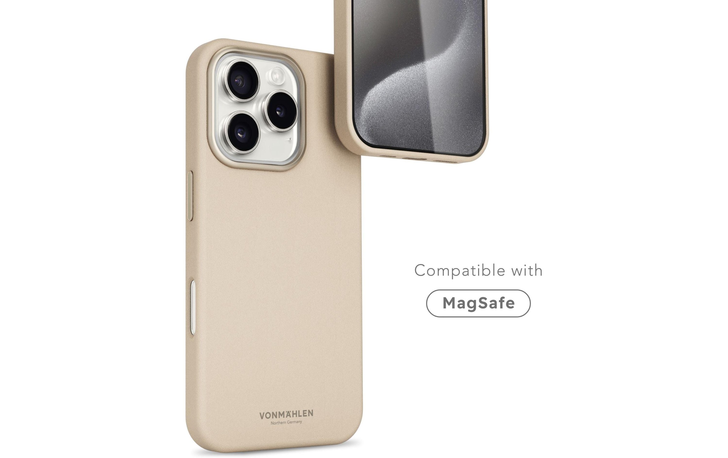 VONMÄHLEN Backcover »Like Leather iPhone 16 Pro Max«, Apple iPhone 16 Pro Max