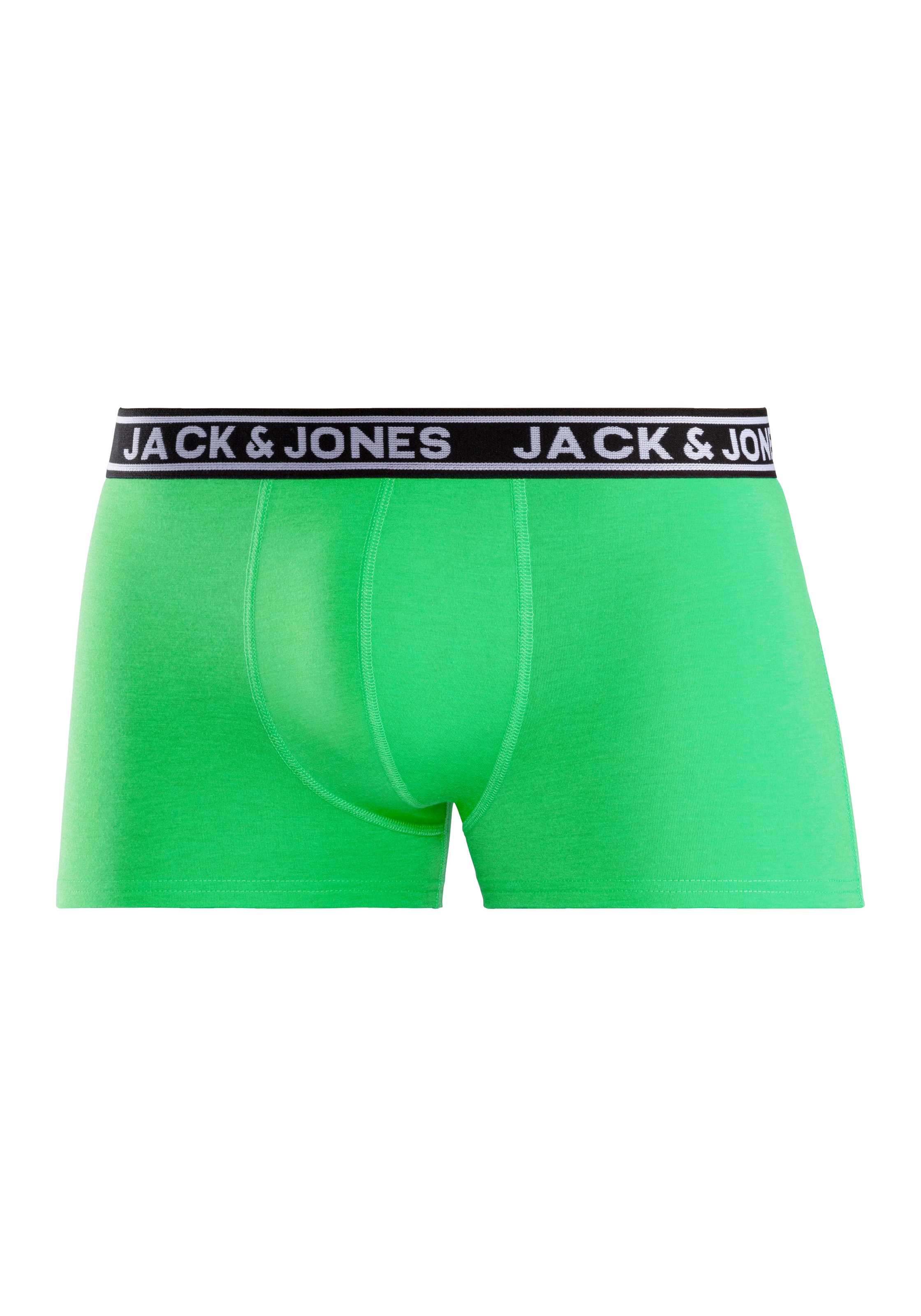 Jack & Jones Trunk »JACCRISP im 6er Pack mit Logobund und Stretchkomfort«, (Packung, 6 St.), unifarben mit Farbeinsatz, modisch, eng anliegend, Baumwollmischung