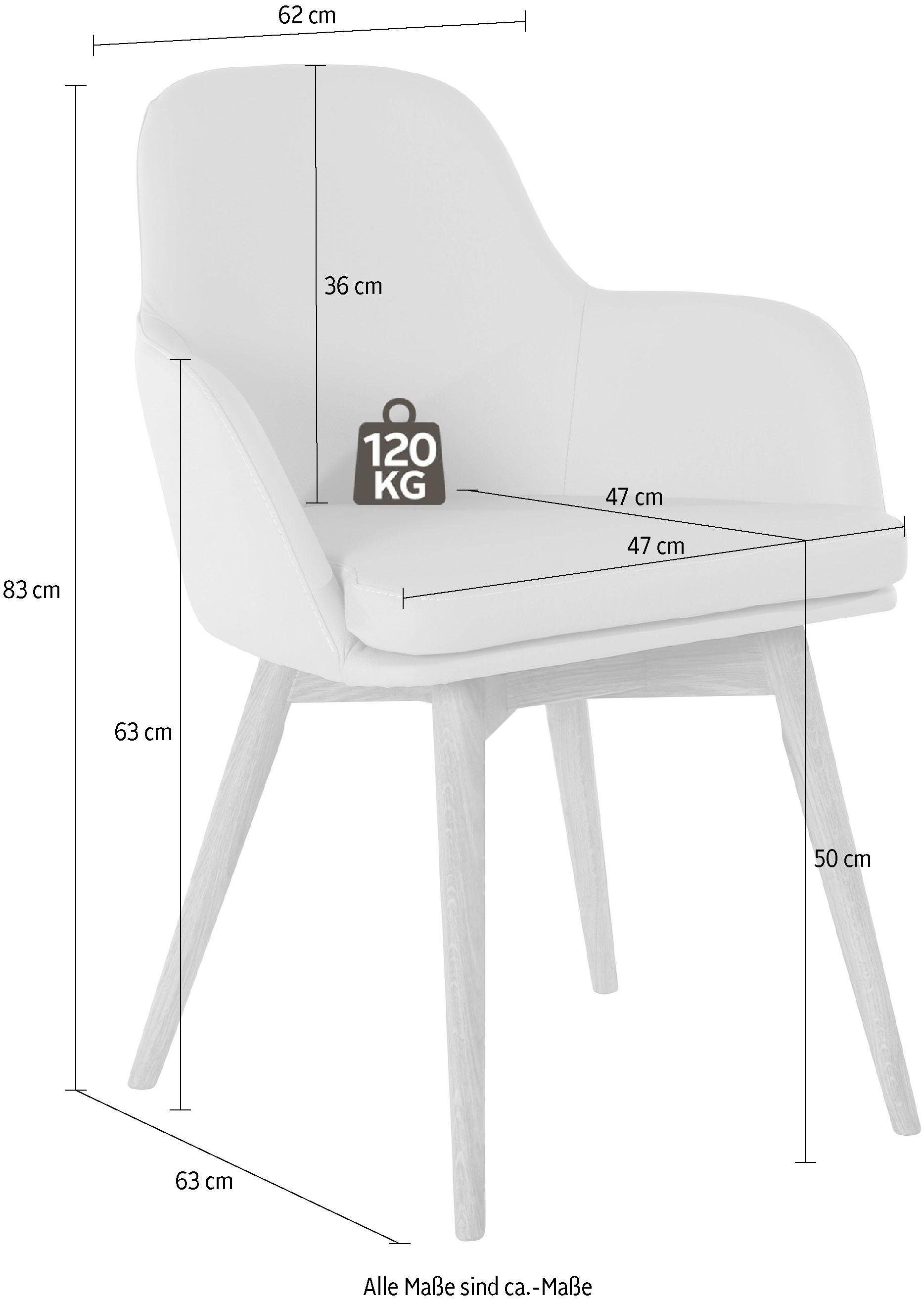 (Set), online St., bestellen NaturLEDER®, Home affaire Armlehnstuhl Schalenstuhl 2 »Livry«, Polsterstuhl, | Jelmoli-Versand