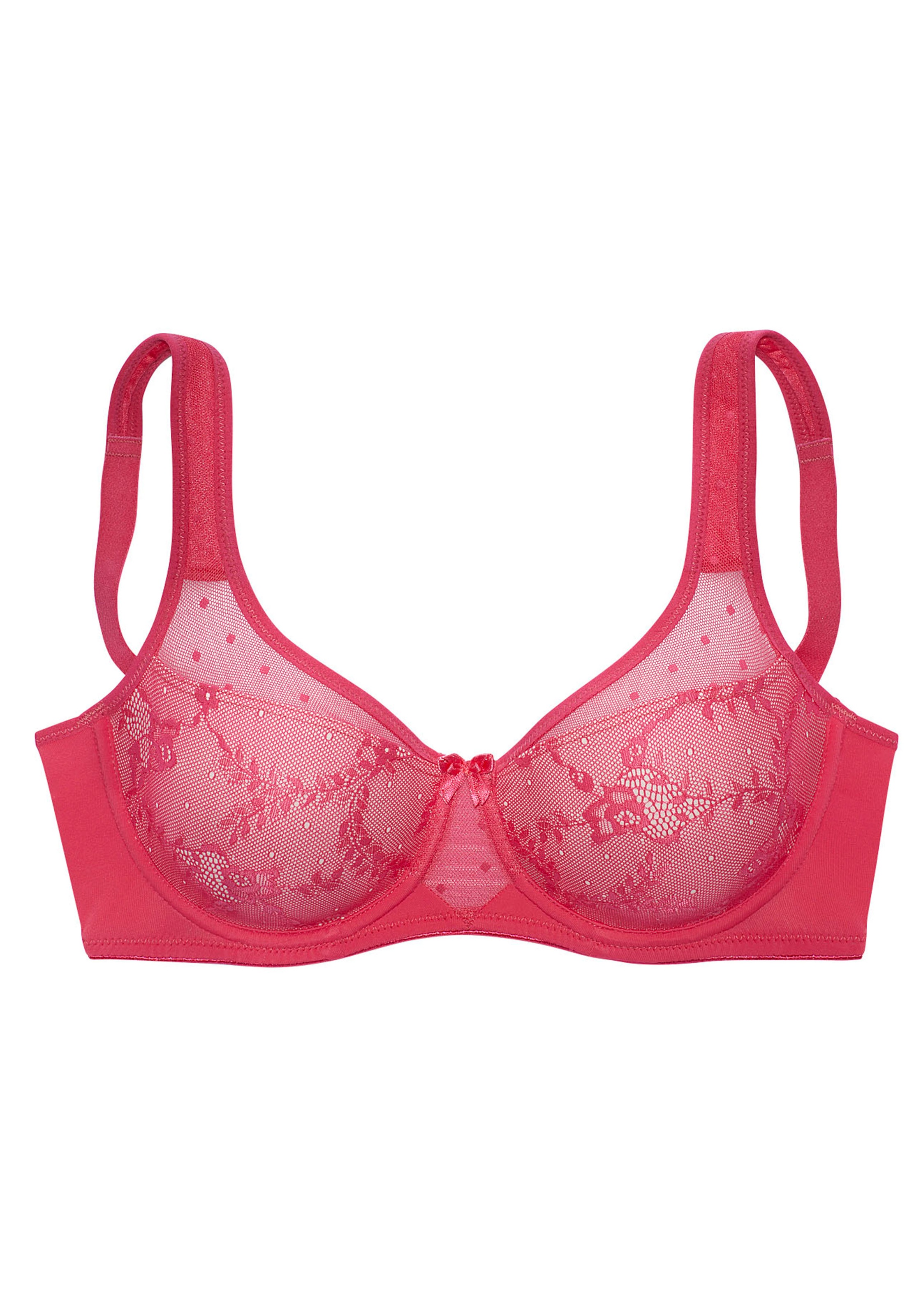 Nuance by Lascana Minimizer-BH mit Bügel, gemoldet mit floraler Spitze – ideal für grosse Grössen