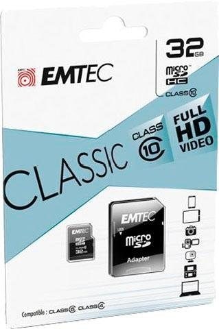 EMTEC Speicherkarte »microSDClass10 Classic«, (Class 10 30 MB/s Lesegeschwindigkeit)