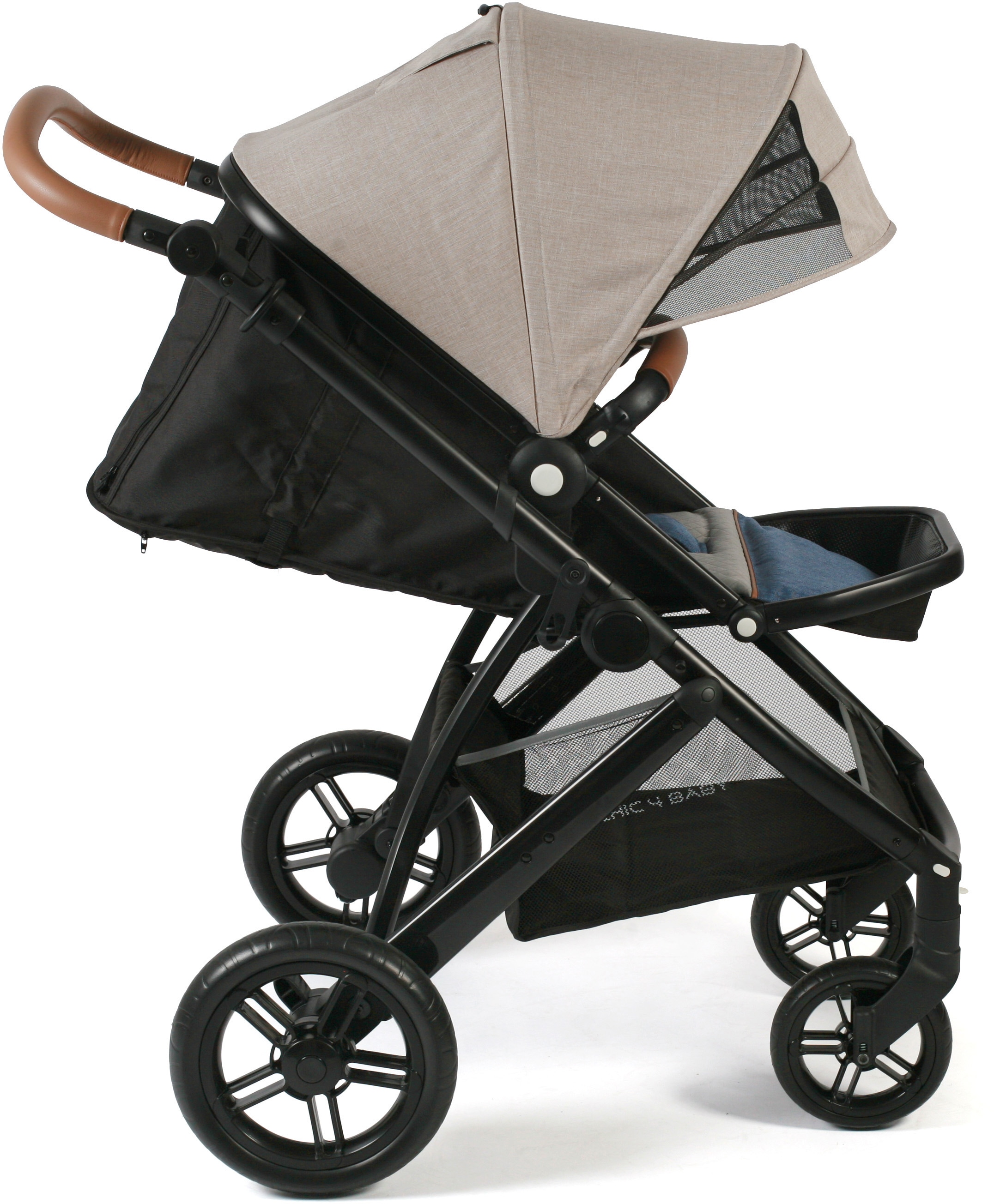 CHIC4BABY Kombi-Kinderwagen »Torre, Jeans Beige«, 15 kg, ; Kinderwagen