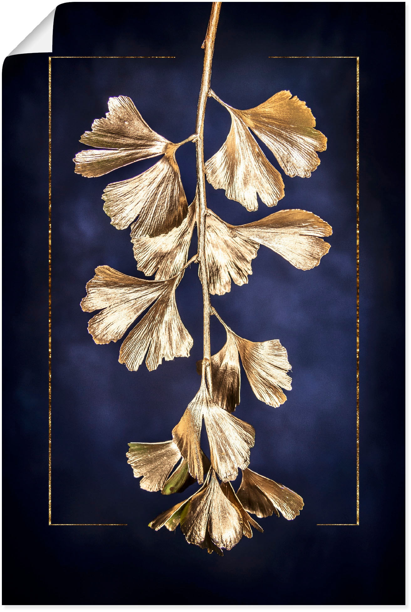 Artland Wandbild »Goldener Gingko«, Blätterbilder, Jelmoli-Versand (1 Grössen Poster online versch. | in Leinwandbild, oder St.), kaufen als Wandaufkleber Alubild