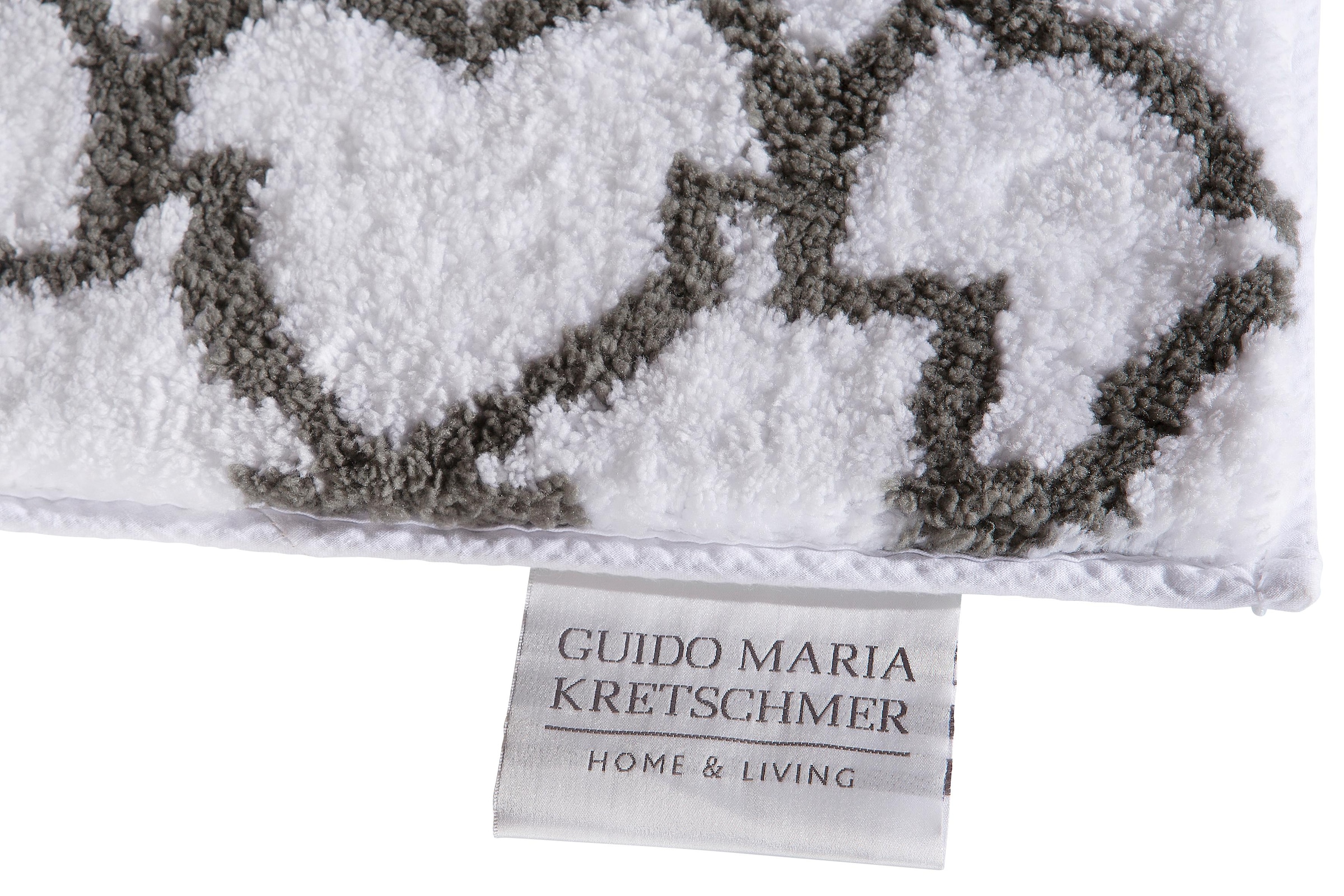 Guido Maria Kretschmer Home&Living Badematte »Birdal«, Höhe 15 mm, rutschhemmend beschichtet, fussbodenheizungsgeeignet-schnell trocknend-strapazierfähig, Badteppich, auch als 3 tlg. Set erhältlich