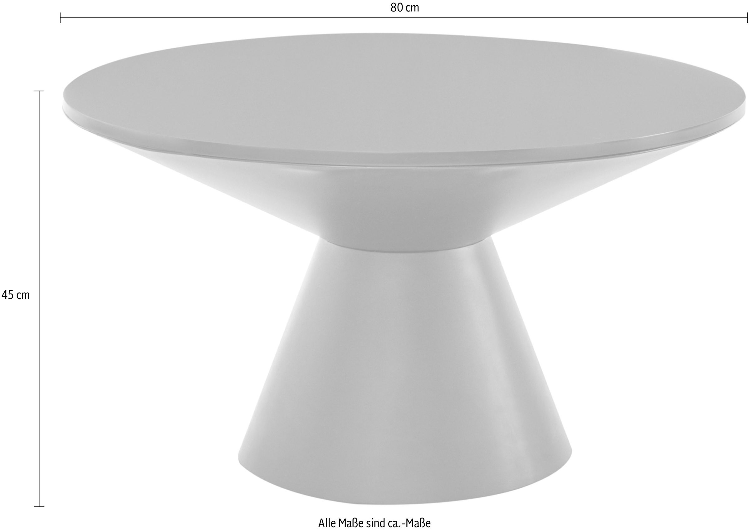 LeGer Home by Lena Gercke Couchtisch »NADYA«, aus schwarzen MDF Holz, zylinderförmiger Fuss