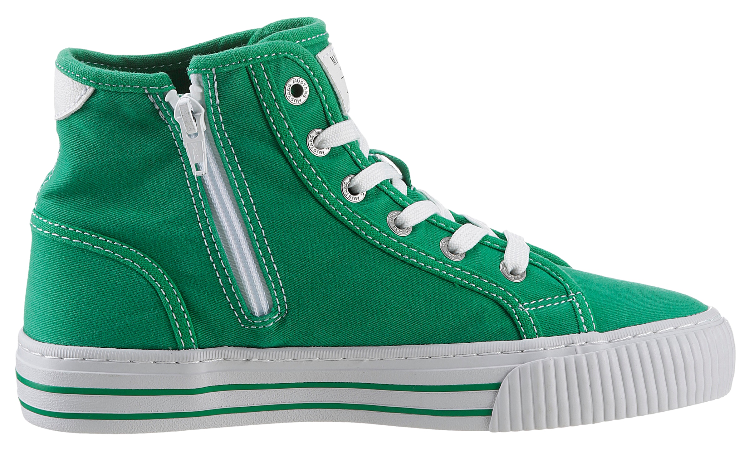 Mustang Shoes Schnürboots »High-Top-Sneaker, Freizeitschuh,«, Plateau, High Top-Sneaker, Freizeitschuh mit Innenreissverschluss