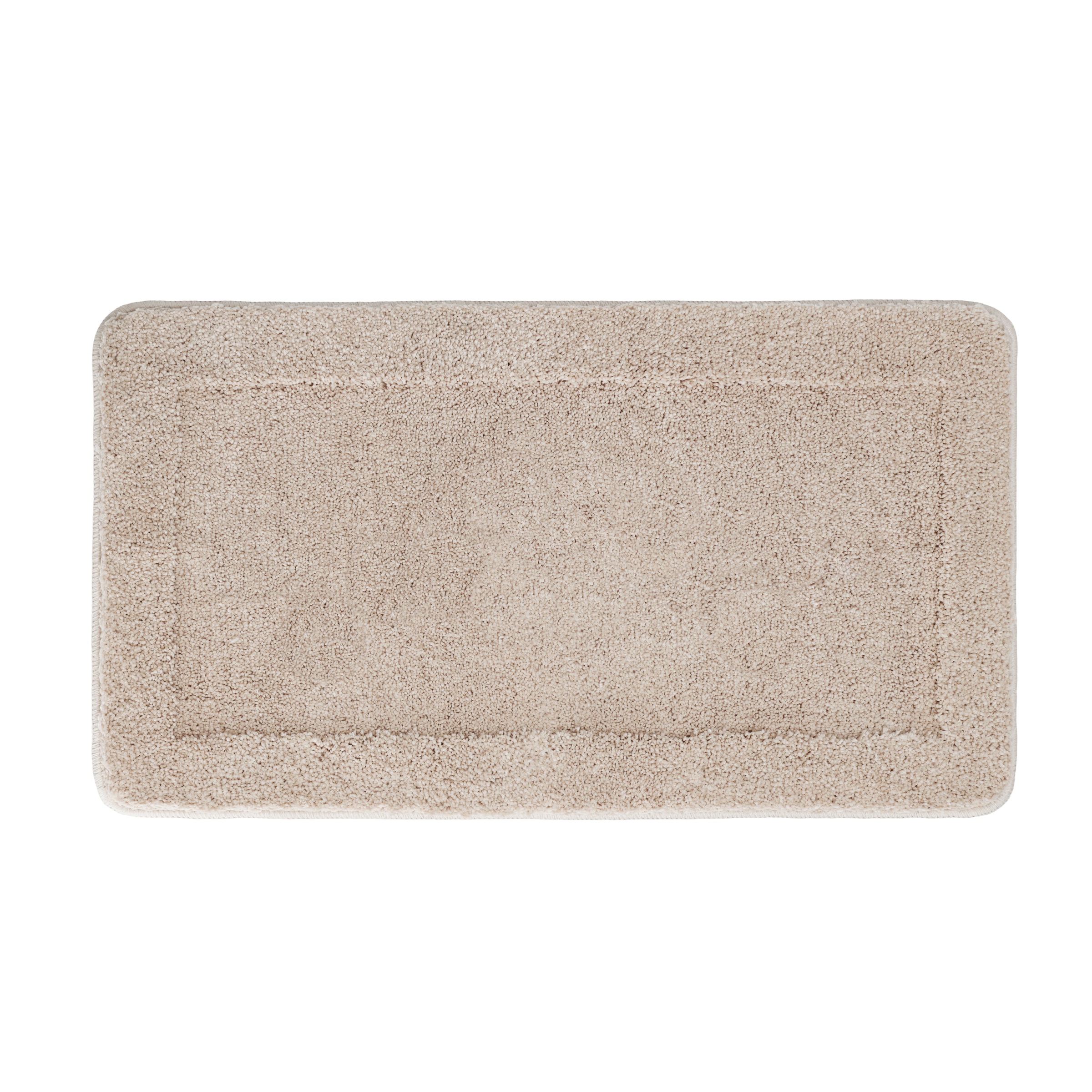 OTTO home Badematte "Sanremo mit Rahmen, Badvorleger, Badezimmer, sehr weich, Hoch-Tief" Höhe 25 mm rutschhemmend beschichtet fußbodenheizungsgeeignet  schnell trocknend Badteppich, unifarben, rechteckig und als 3-tlg. Set erhältlich