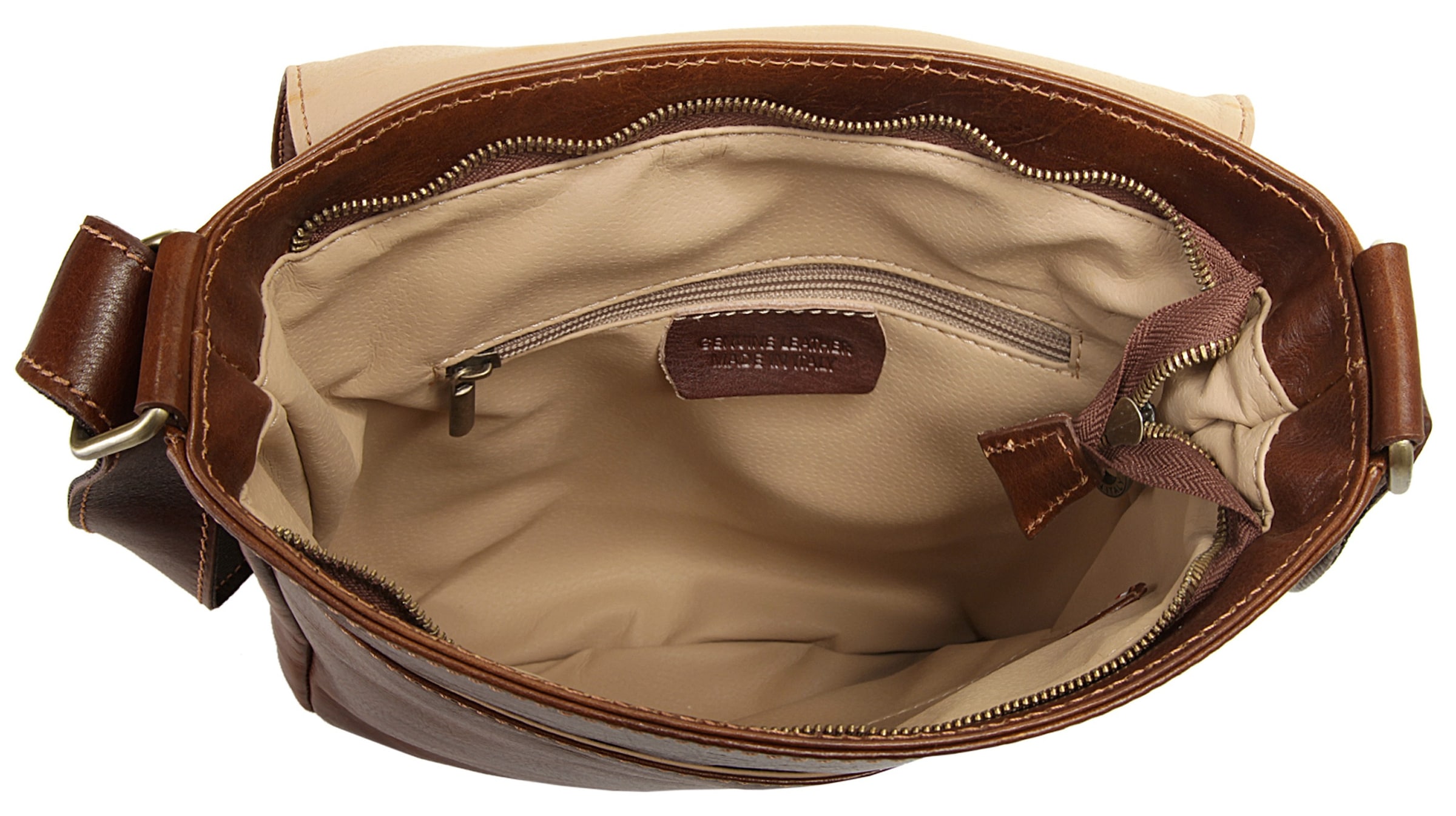 Piké Umhängetasche, echt Leder, Made in Italy