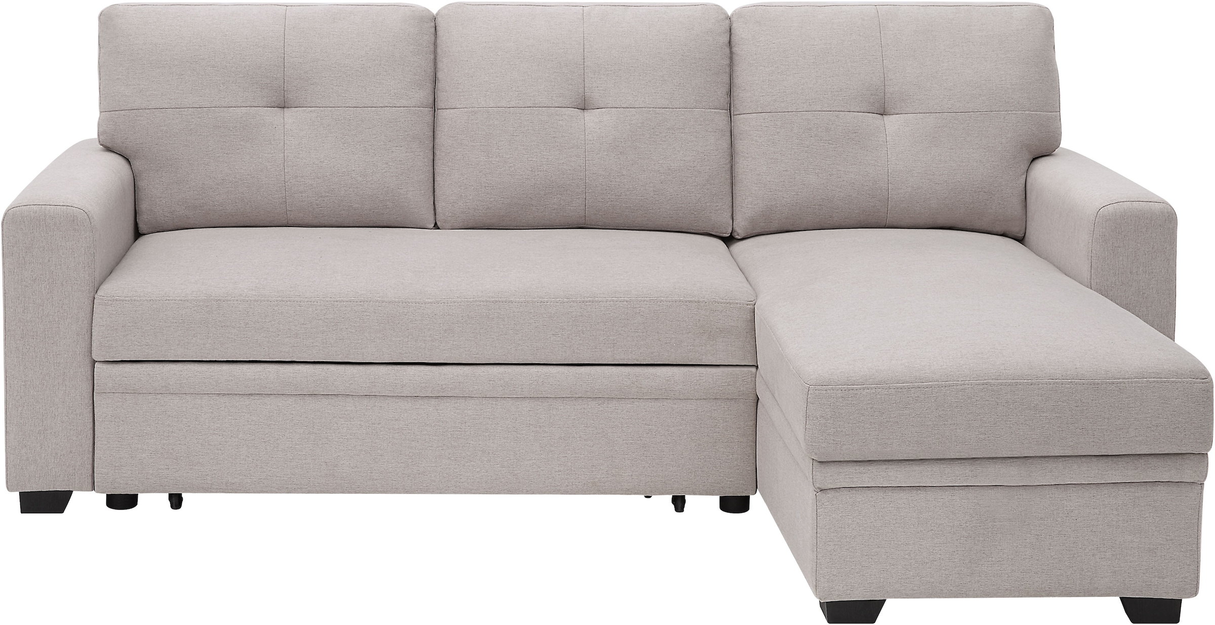 ATLANTIC home collection Ecksofa »Gerrit L-Form«, Ecksofa, Bettfunktion & Bettkasten, Recamiere rechts/links montierbar