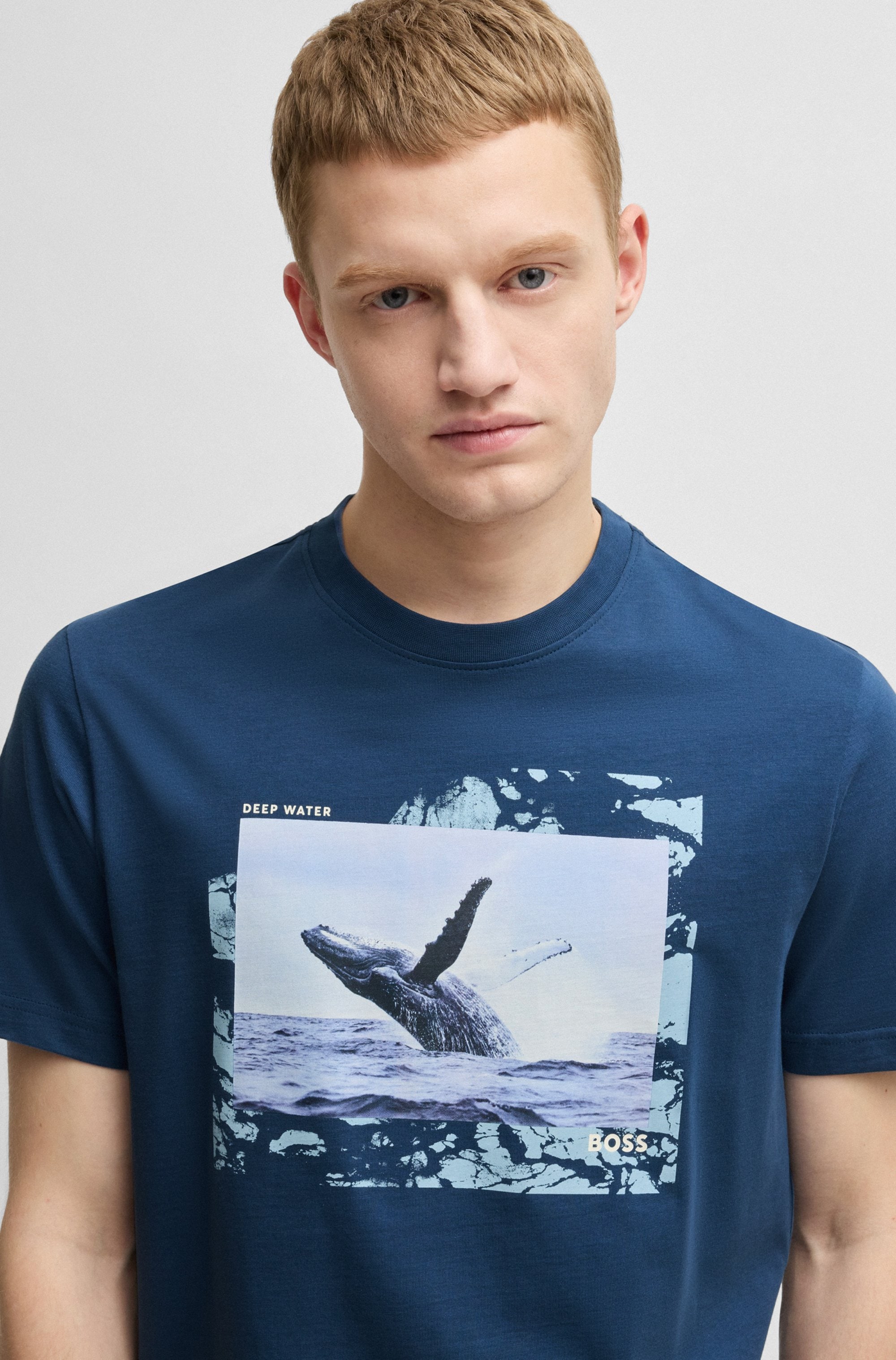 BOSS ORANGE T-Shirt »Te Dunetrace«, mit grossem Fotodruck