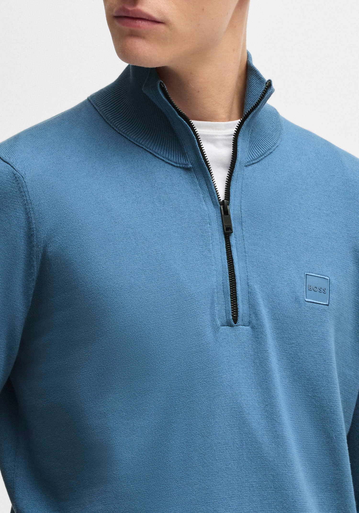 BOSS ORANGE Rollkragenpullover »Kanobix«, mit Ton-in-Ton Logo