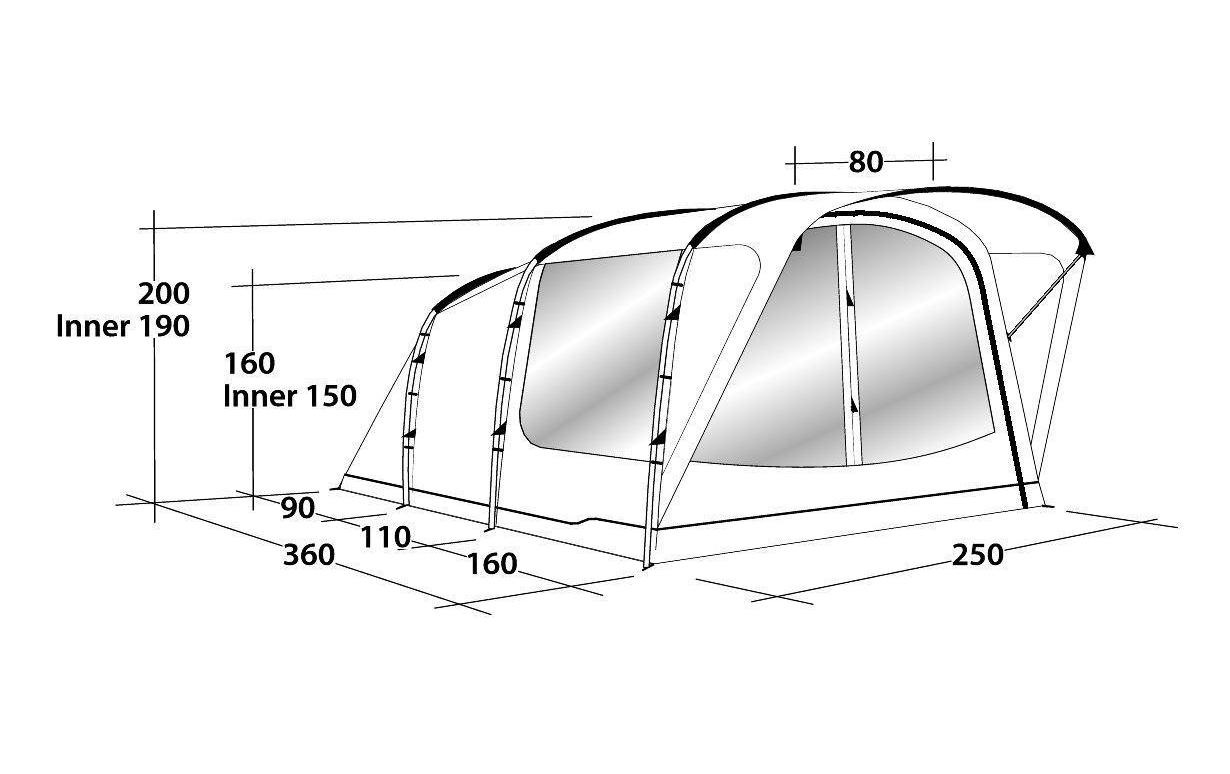 Outwell Tunnelzelt »Franklin 3«, 3 Personen