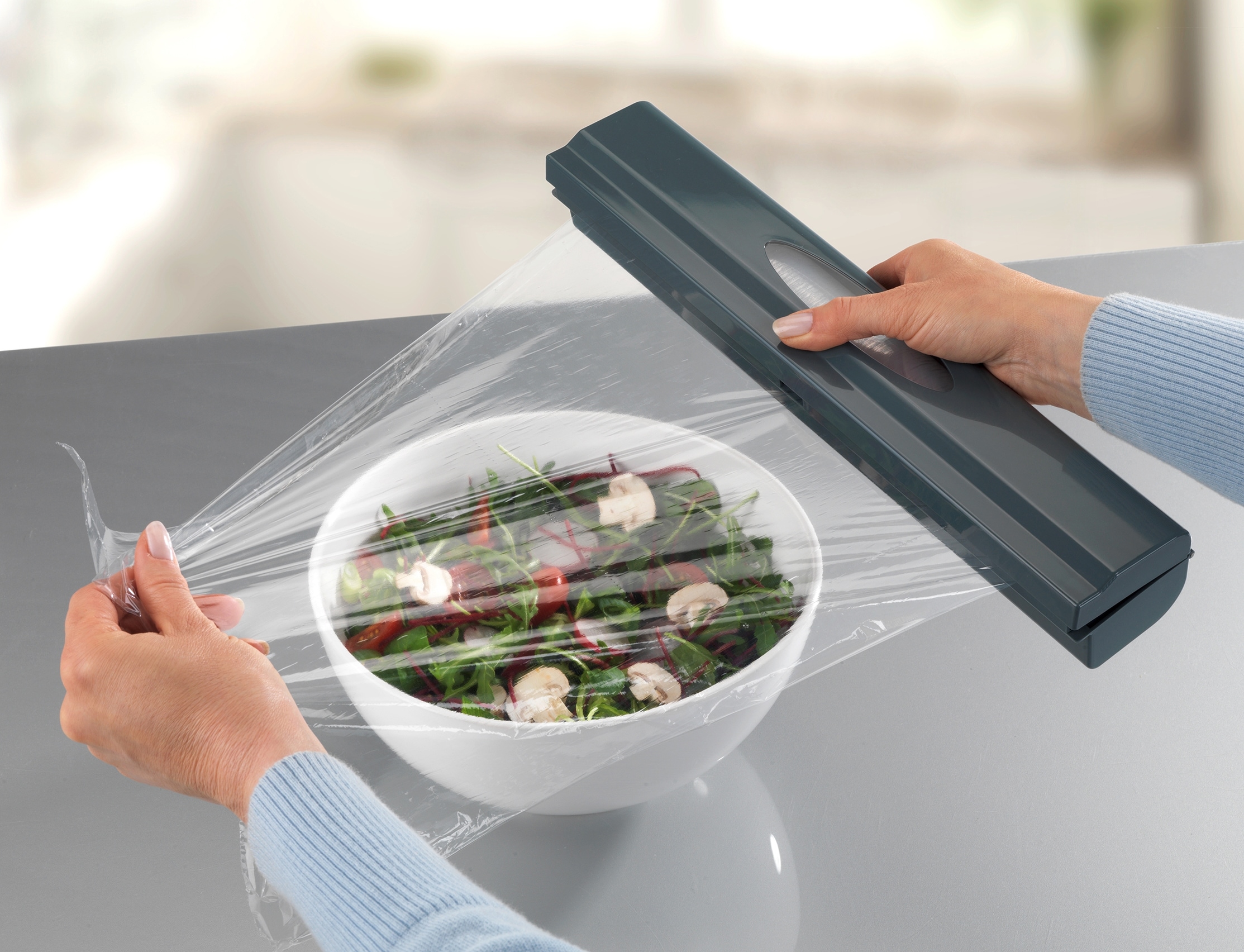 WENKO Folienspender »Modell Perfect-Cutter«, (Set, 2 St.), für Folienrollen bis 33 cm Breite, für Alufolien und Frischhaltefolien