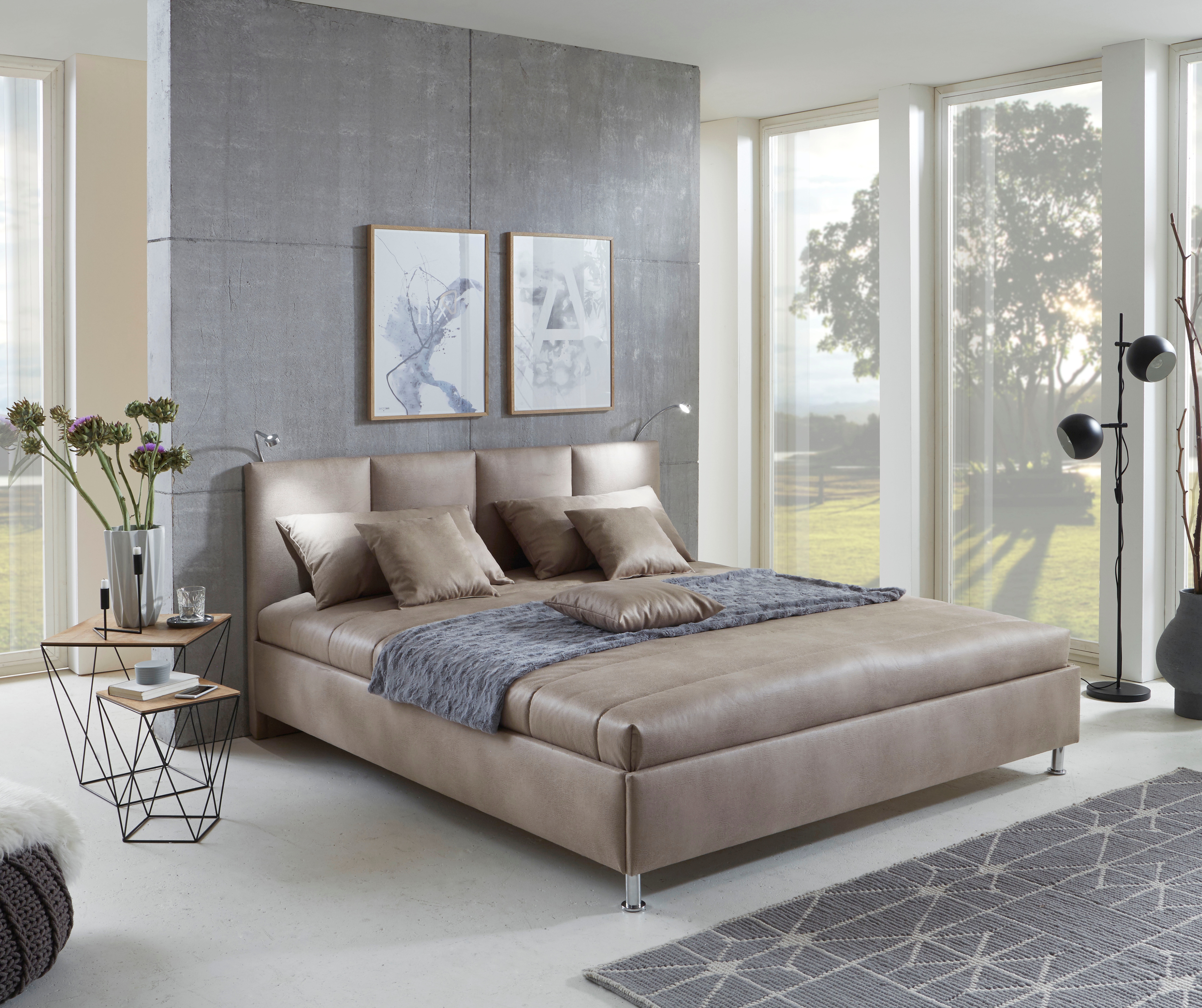 Westfalia Schlafkomfort Polsterbett "Altea in 3 Grössen verfügbar" pflegeleicht mit Polsterung, robust, mit vormontierten Schrauben