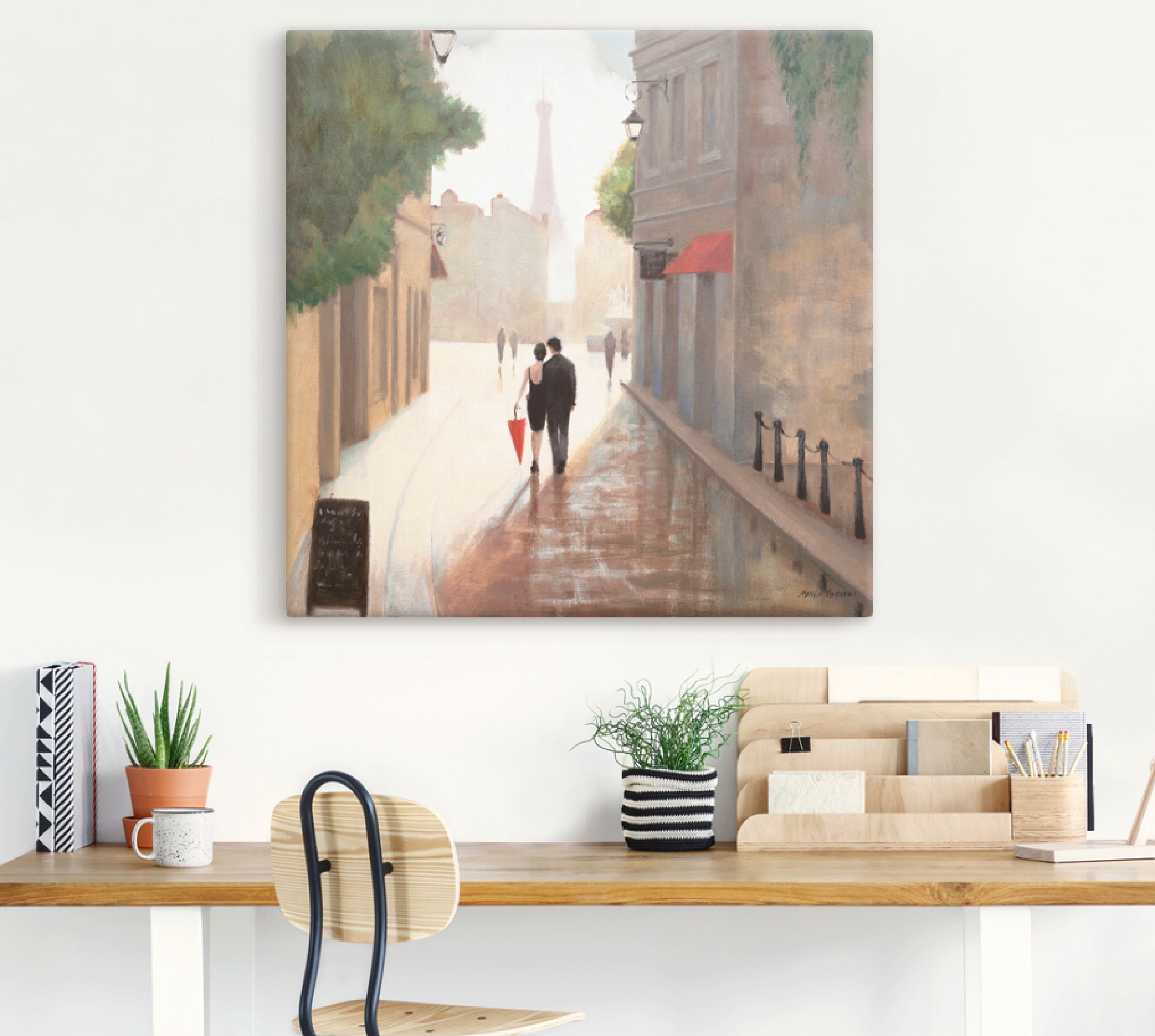 Artland Wandbild »Paris Romanze I«, Frankreich, (1 St.), als Leinwandbild, Poster, Wandaufkleber in verschied. Grössen