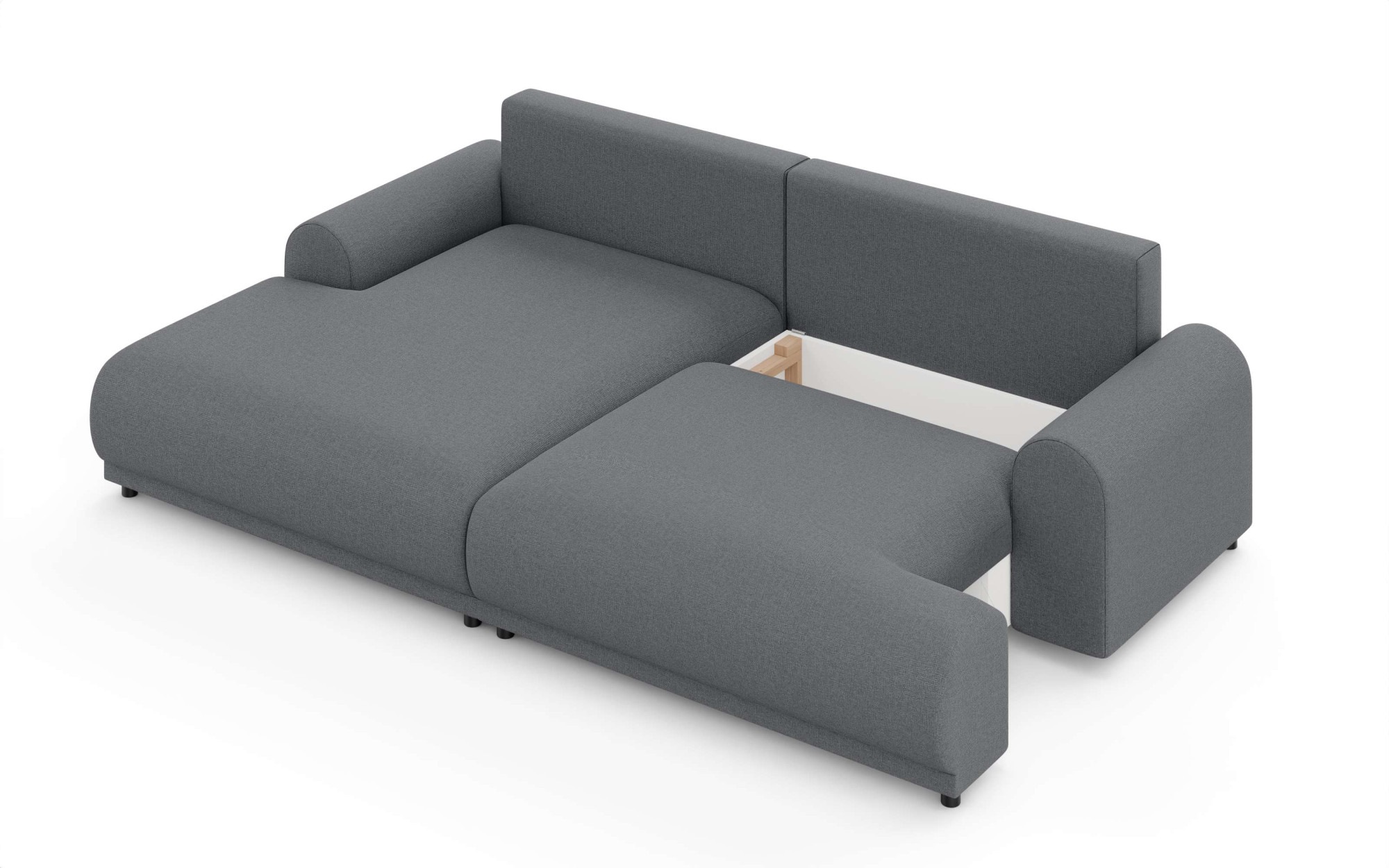 INOSIGN Ecksofa »Marsby, mit Bettfunktion und Bettkasten, Masse: B/H/T 242/65/145 cm«, L-Form mit Wellenunterfederung, Recamiere links oder rechts bestellbar