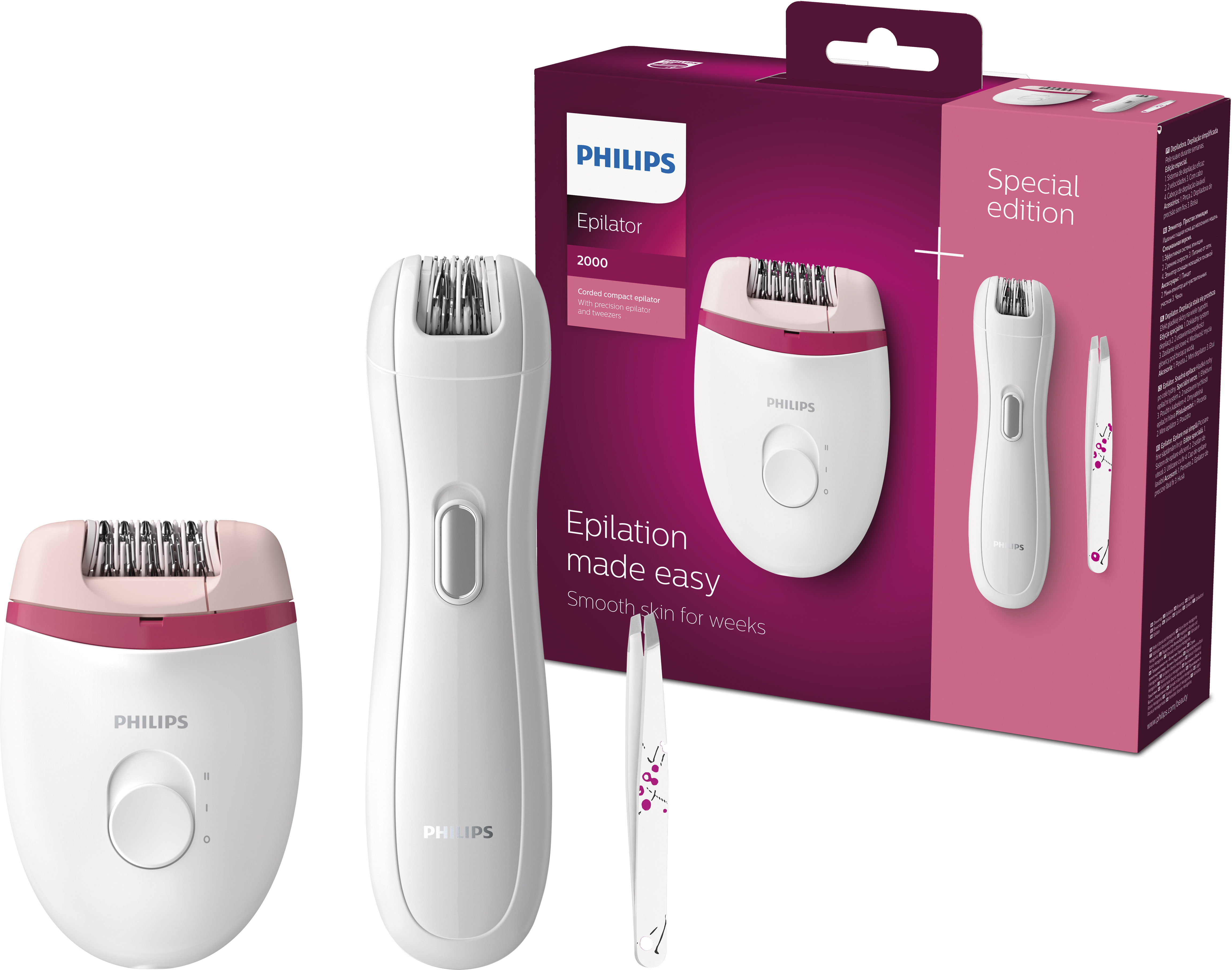 Epilierer »Satinelle Esential BRP506/00«, mit Mini-Epilierer und Pinzette für Augenbrauen