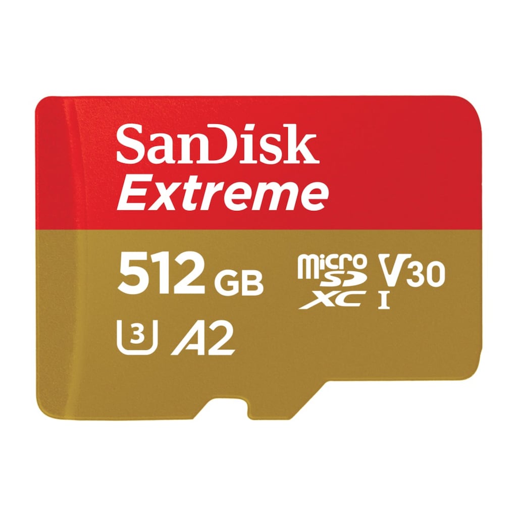 Sandisk Speicherkarte »microSDXC Extreme, Adapter, 1 Jahr RescuePRO Deluxe«, (UHS Class 3 190 MB/s Lesegeschwindigkeit)
