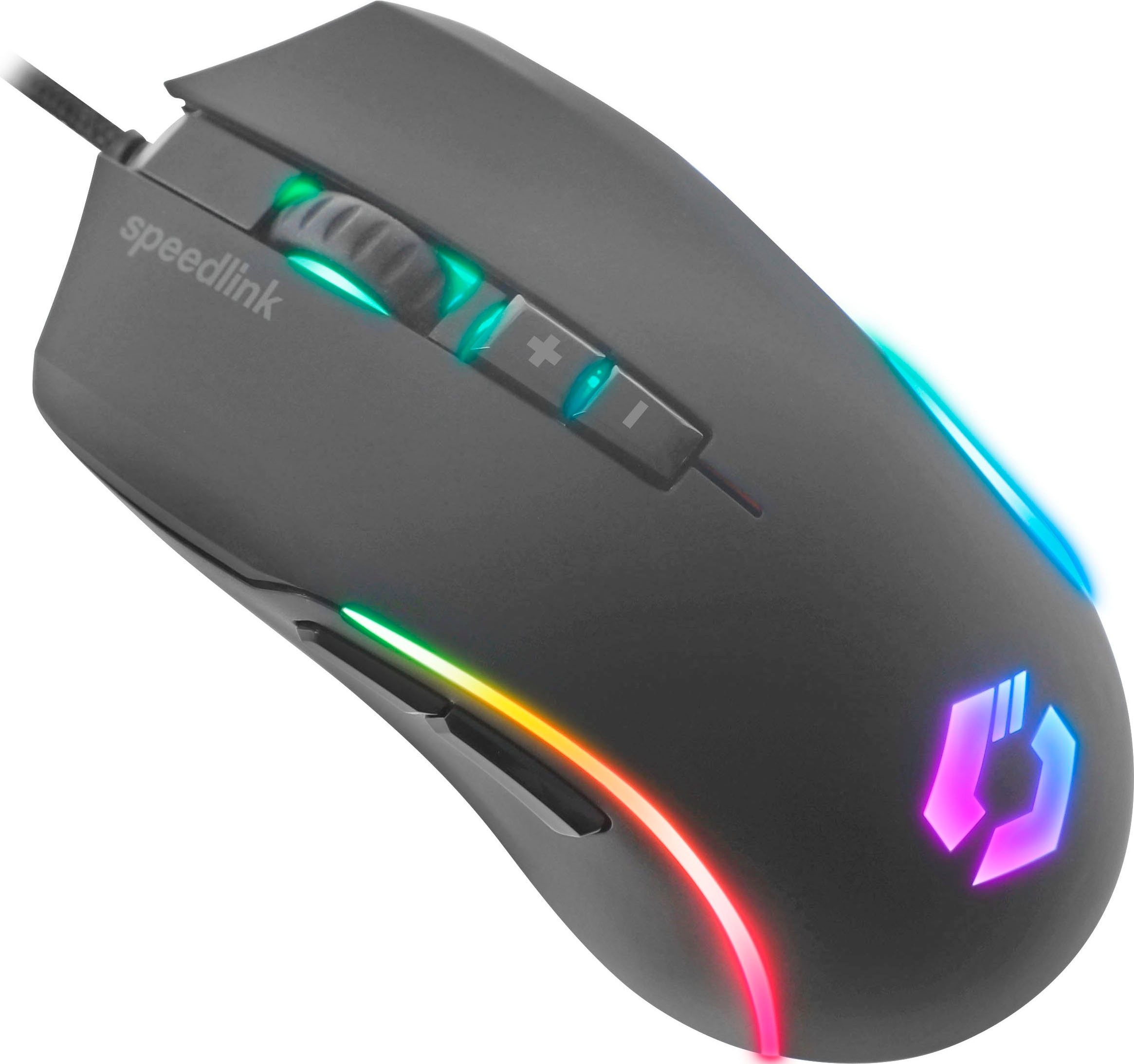 Speedlink Gaming-Maus »ZAVOS RGB LED Beleuchtung, 5 Tasten, DPI-Schalter bis 6400dpi«, kabelgebunden