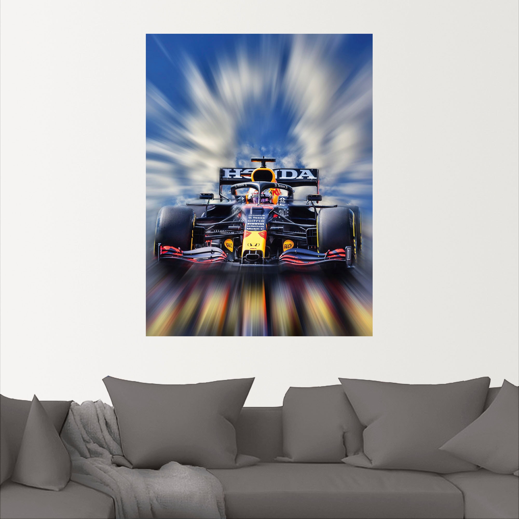 Artland Wandbild »Max Verstappen - Weltmeister der Formel1«, Auto, (1 St.), als Alubild, Outdoorbild, Leinwandbild, Poster, Wandaufkleber