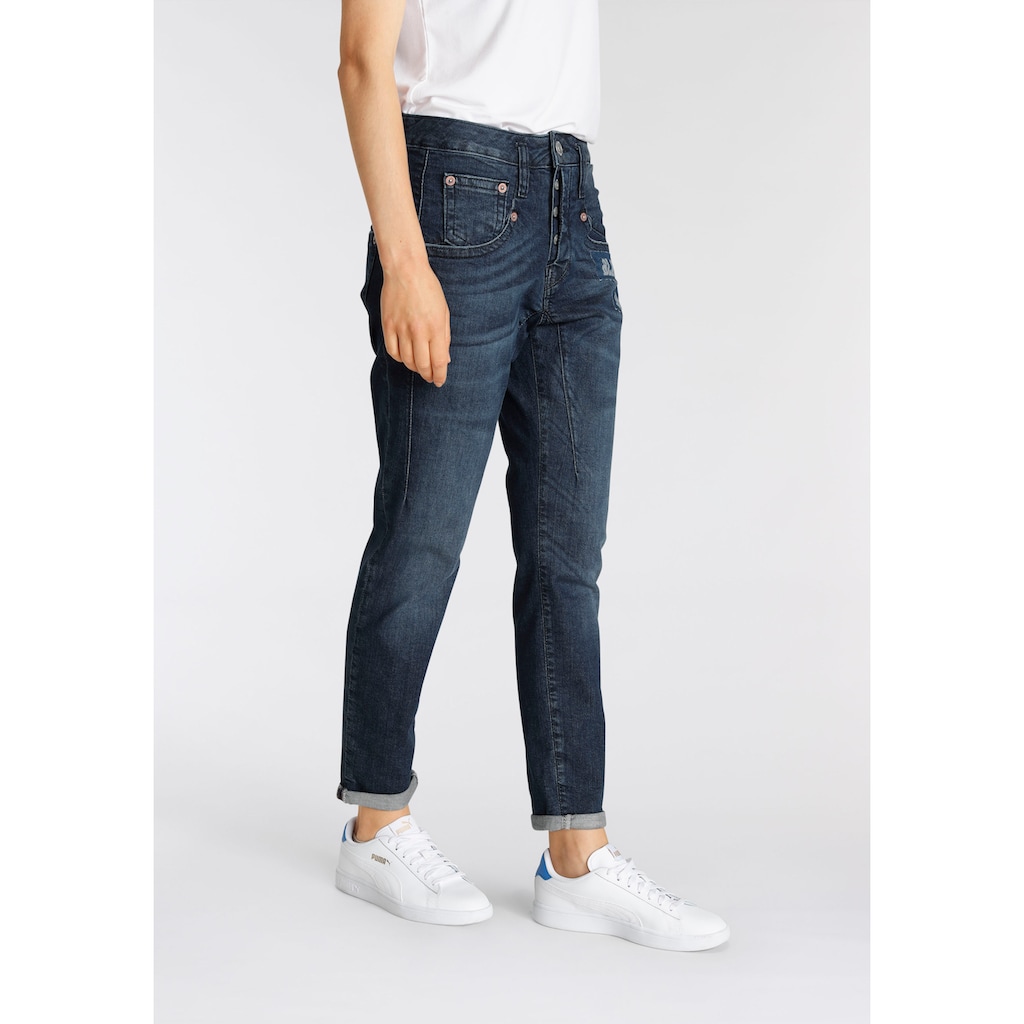 Herrlicher Ankle-Jeans »SHYRA CROPPED ORGANIC«, mit seitlicher Logo-Applizierung