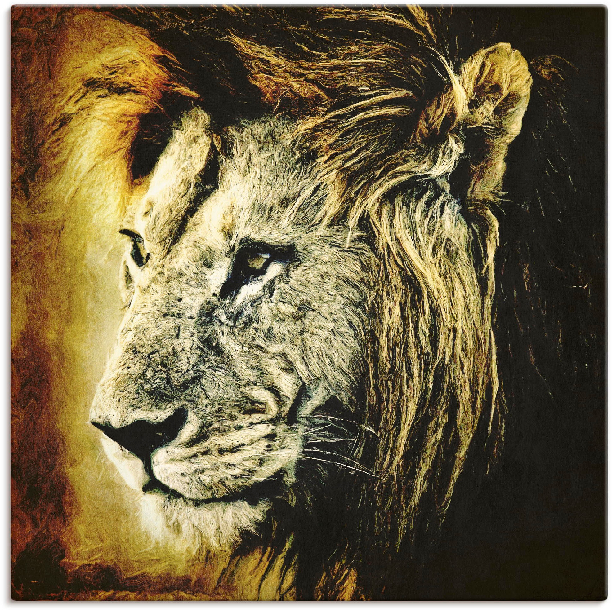 Artland Wandbild »Löwe«, Wildtiere, (1 St.), als Leinwandbild,  Wandaufkleber oder Poster in versch. Grössen online bestellen |  Jelmoli-Versand