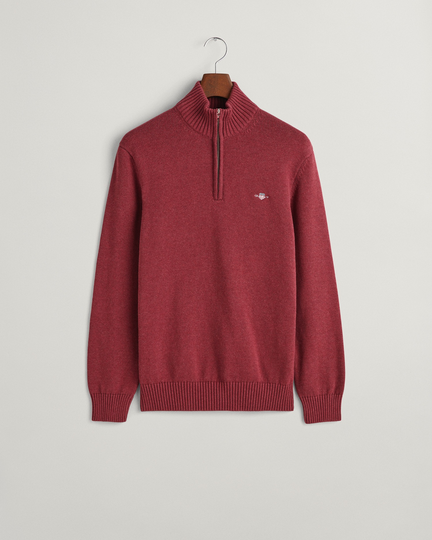 Gant Troyer »CASUAL COTTON HALF ZIP«, mit grafischer Logostickerei auf der Brust