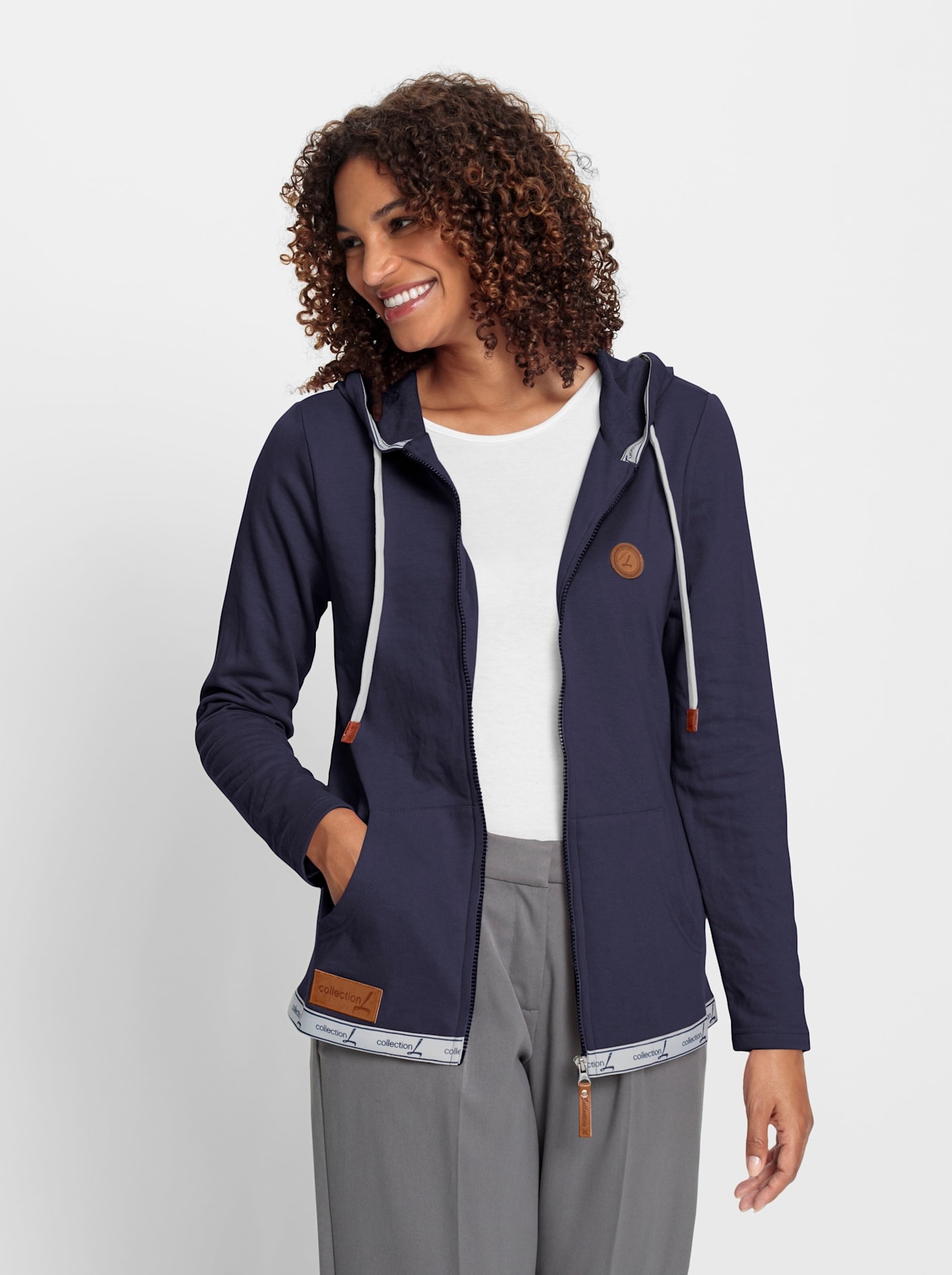 Casual Looks Shirtjacke »Sweatjacke«, (1 tlg.)