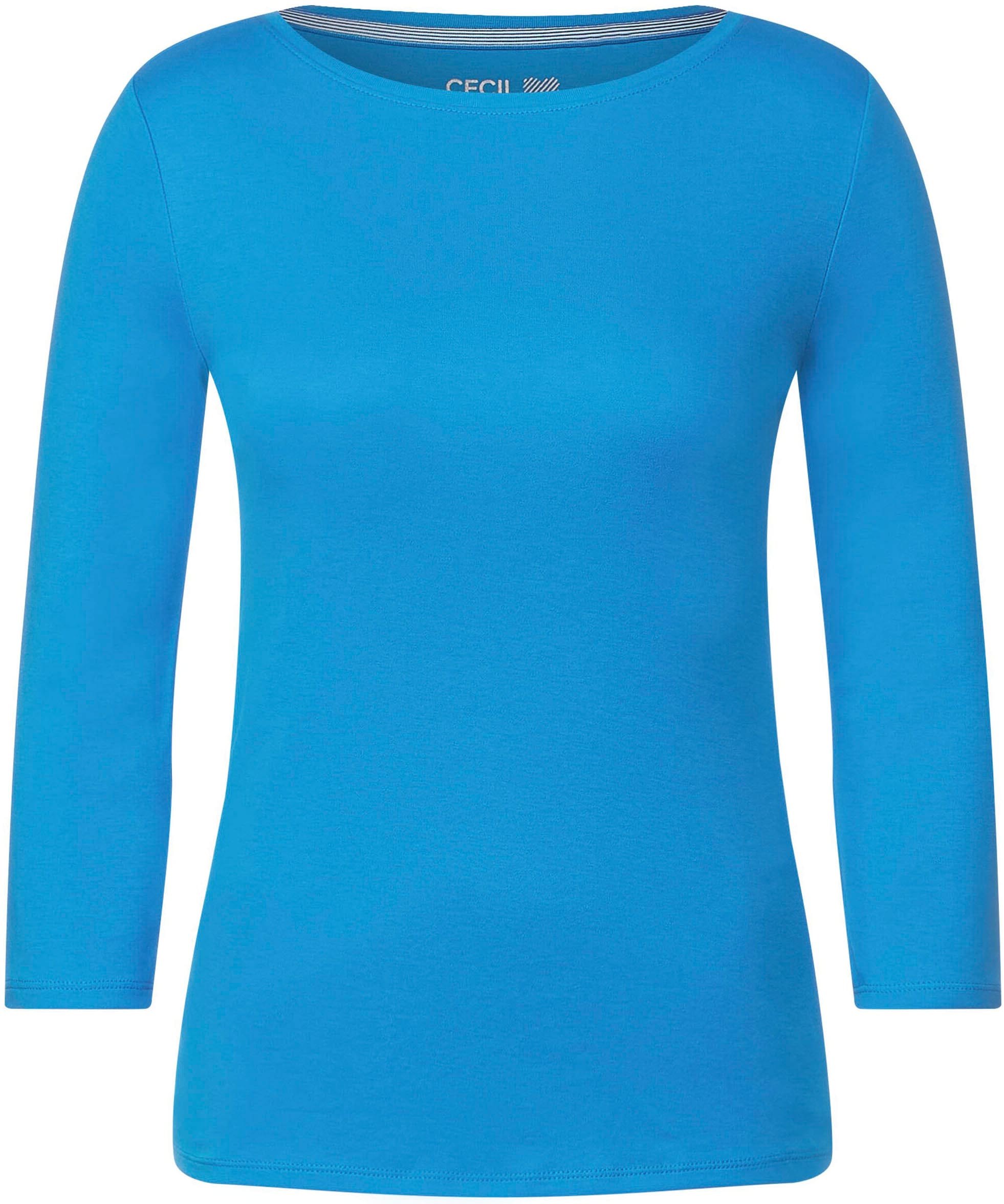 Unifarbe«, 3/4-Arm-Shirt Unifarbe shoppen Schweiz Shirt bei in »Basic Jelmoli-Versand online in Cecil