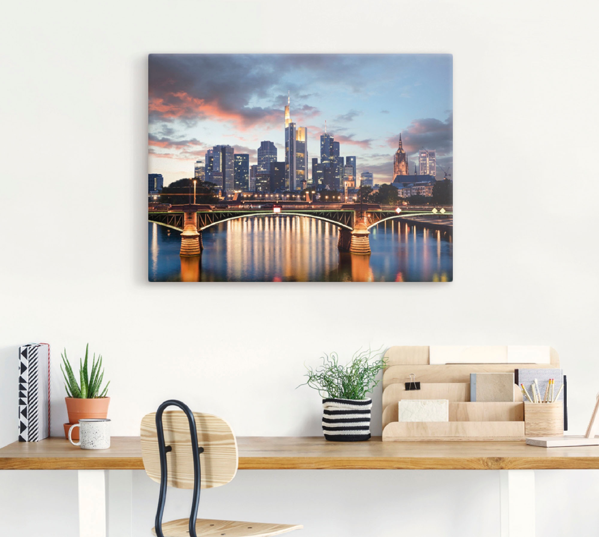Artland Wandbild »Frankfurt am Main Skyline II«, Deutschland, (1 St.), als Alubild, Outdoorbild, Leinwandbild, Poster in verschied. Grössen