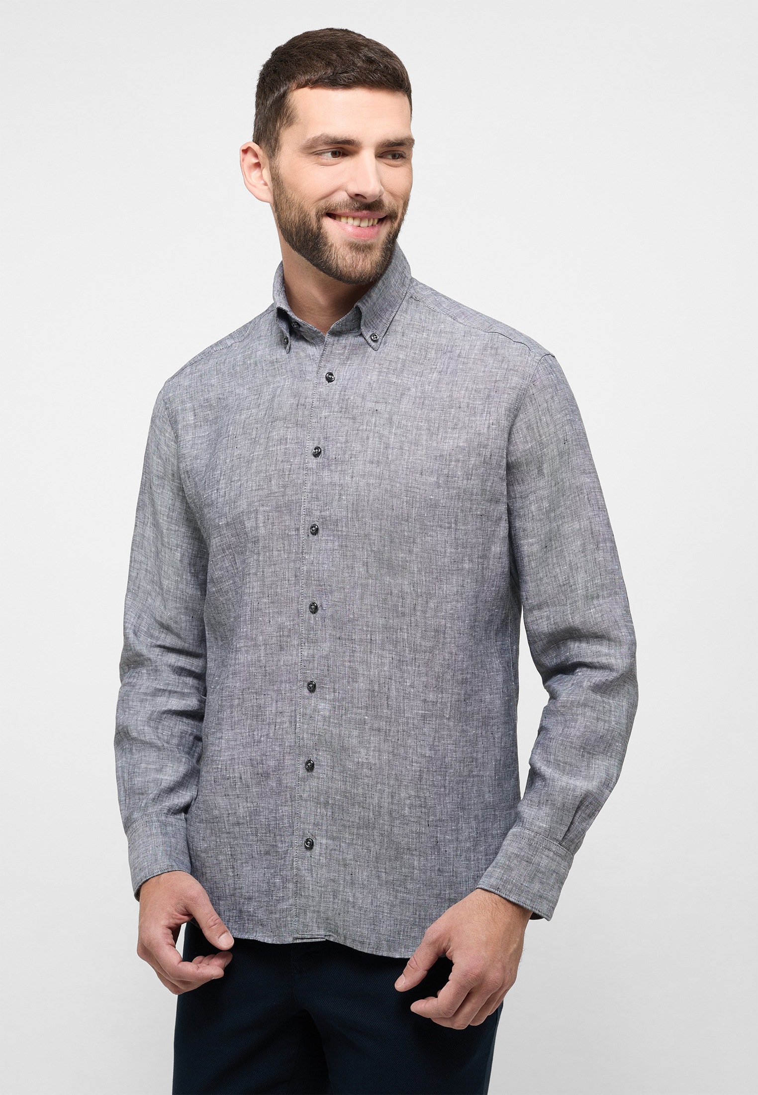 Eterna Langarmhemd »MODERN FIT« EASY IRON (bügelleicht)