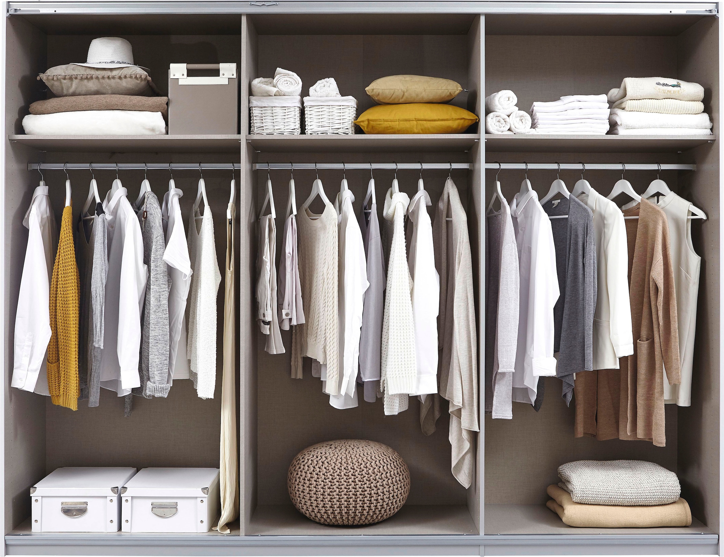 rauch Schwebetürenschrank »Quadra BESTSELLER Schrank Schlafzimmerschrank in vielen Breiten«, Kleiderschrank Garderobenschrank mit Glaselementen