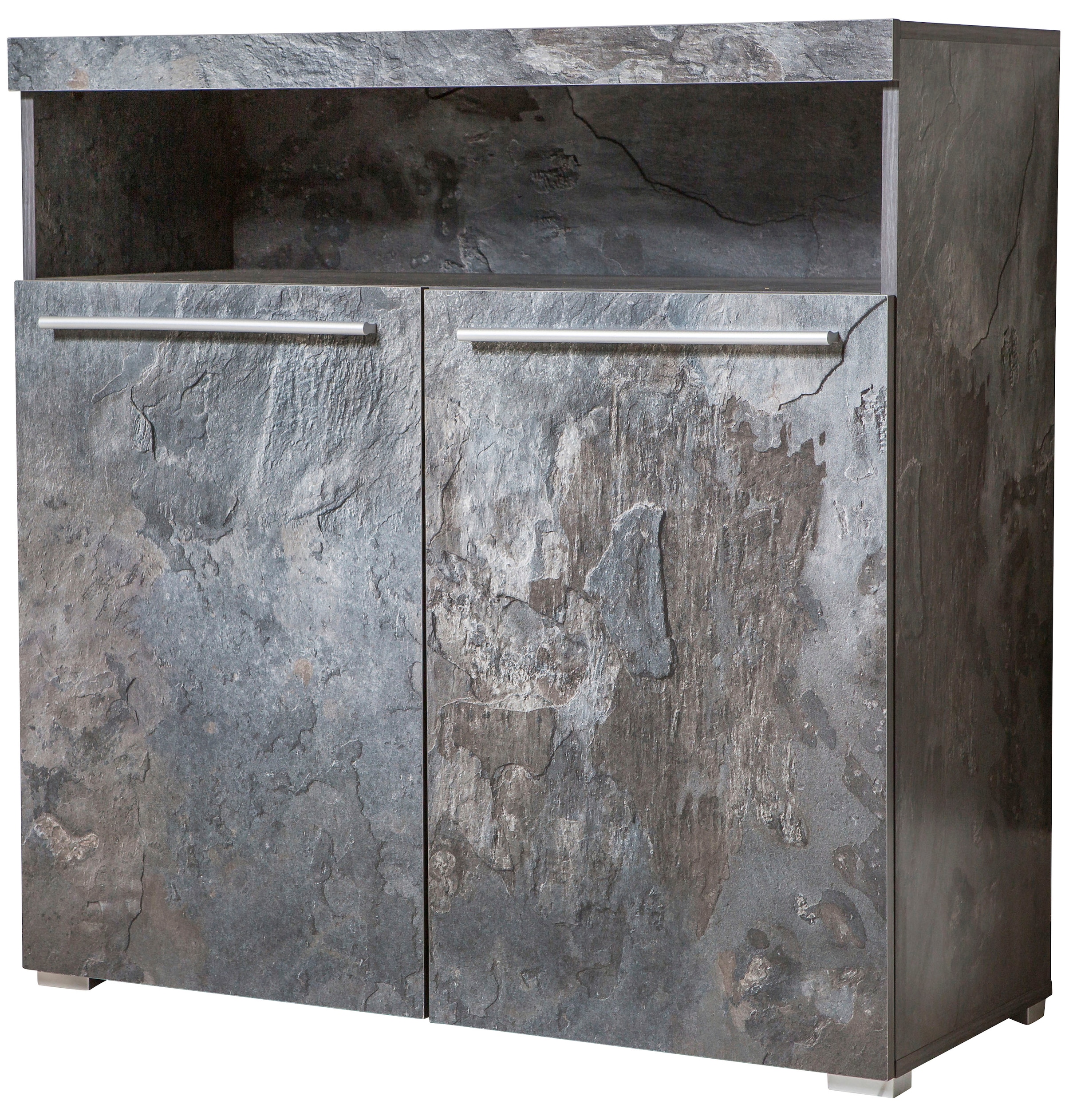 INOSIGN Kommode »India, Breite 91cm, stilvolle Anrichte mit 2 Türen und offene Fach«, Sideboard viel Stauraum, ohne Beleuchtung