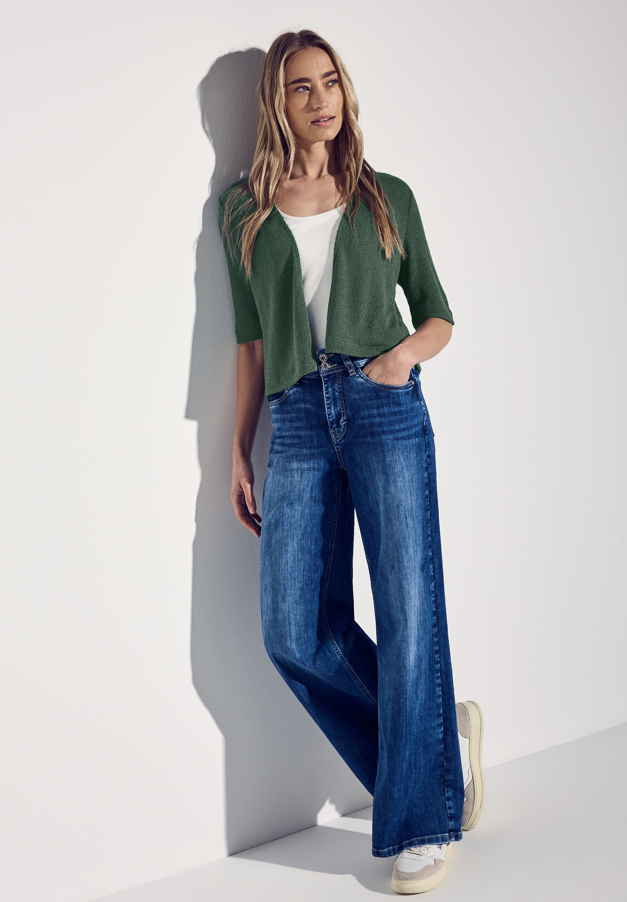STREET ONE Shirtjacke, im Strick-Look