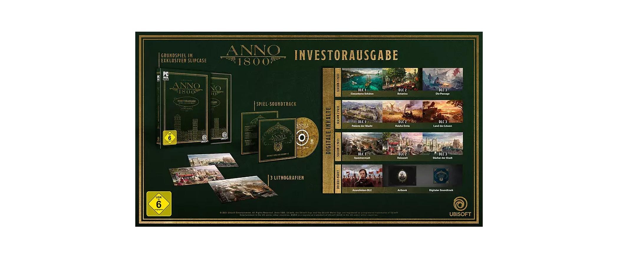 UBISOFT Spielesoftware »Anno 1800 Investorenausgabe (Code in a Box)«, PC, Standard Edition