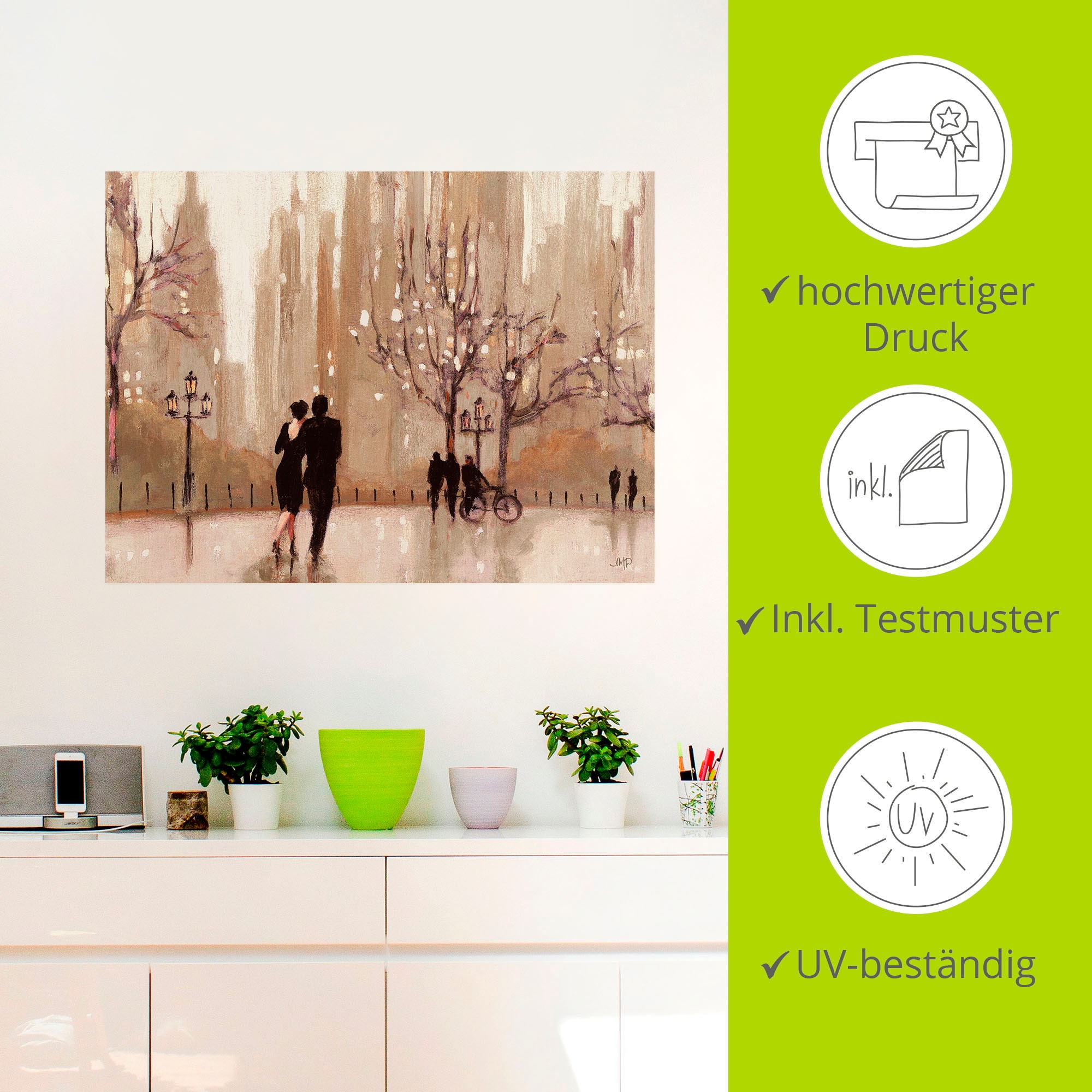 Artland Wandbild »Ein Abend in der Natur«, Paar, (1 St.), als Leinwandbild, Poster, Wandaufkleber in verschied. Grössen