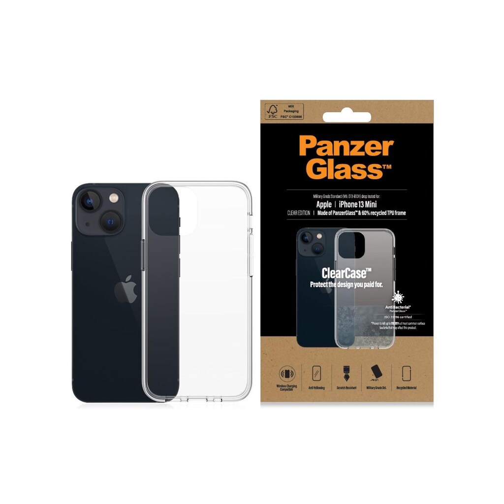 PanzerGlass Displayschutzglas »Back Cover ClearCase«, für iPhone 13 mini
