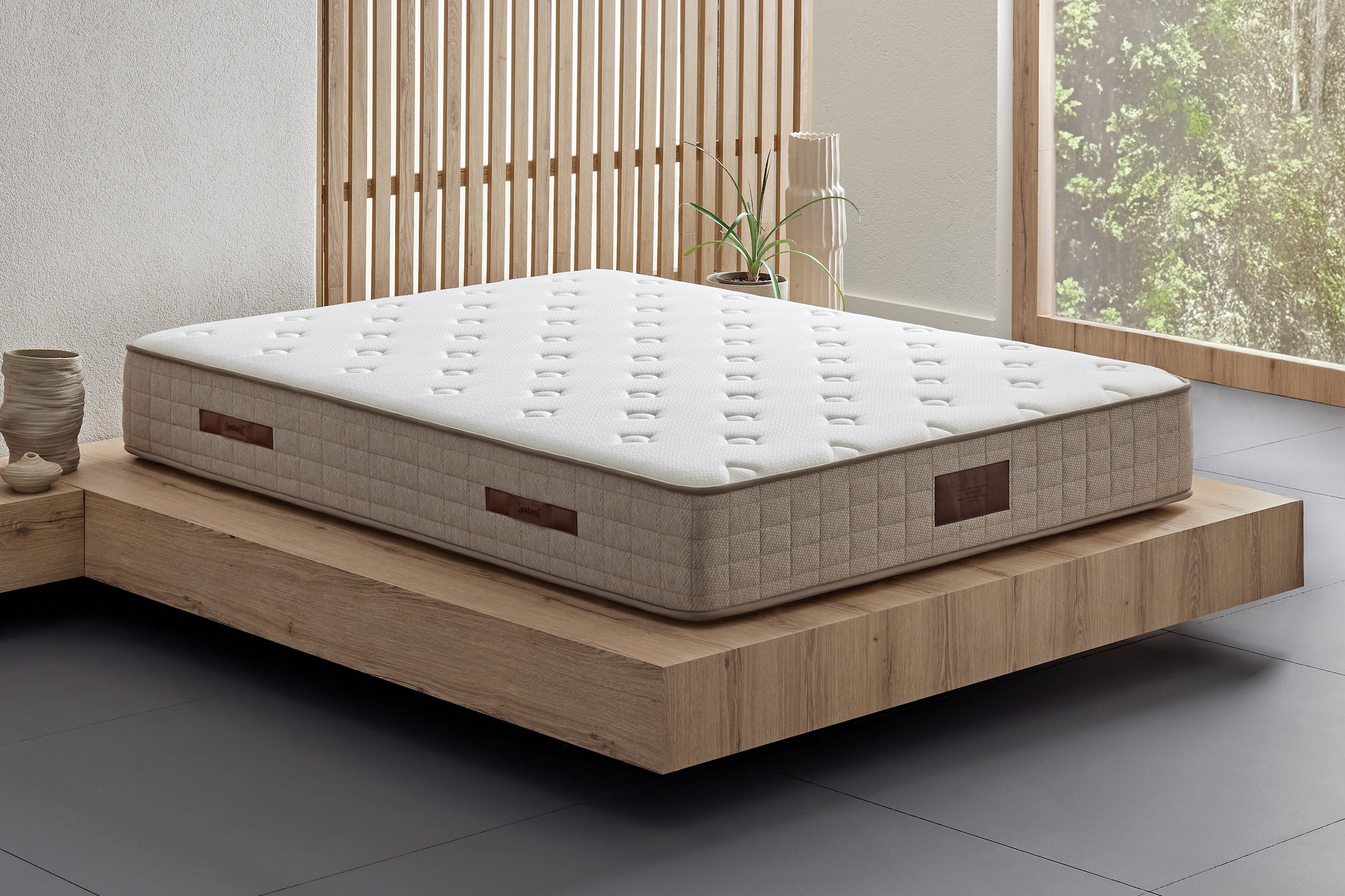 Yatas Bedding Taschenfederkernmatratze »Majestät First Class, Matratze 90x200, 140x200 cm & weitere Grössen«, 30 cm hoch, Raumgewicht: 28 kg/m³, 406 Federn, (1 St., 1-tlg.), H2, wendbar, ergonomisch, atmungsaktiv