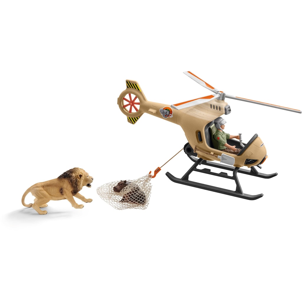 Schleich® Spielwelt »WILD LIFE, Helikopter Tierrettung (42476)«, (Set)