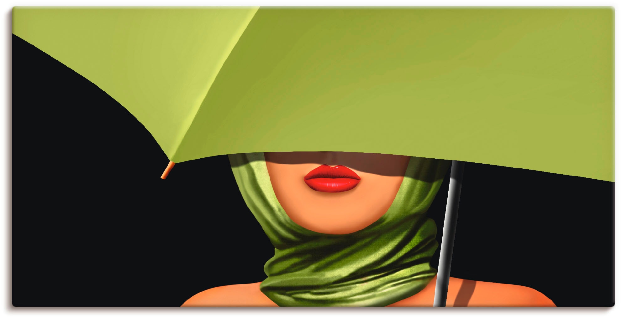 Artland Wandbild "Rote Lippen" Mode 1 Stk. tlg. auf Holzrahmen gespannt