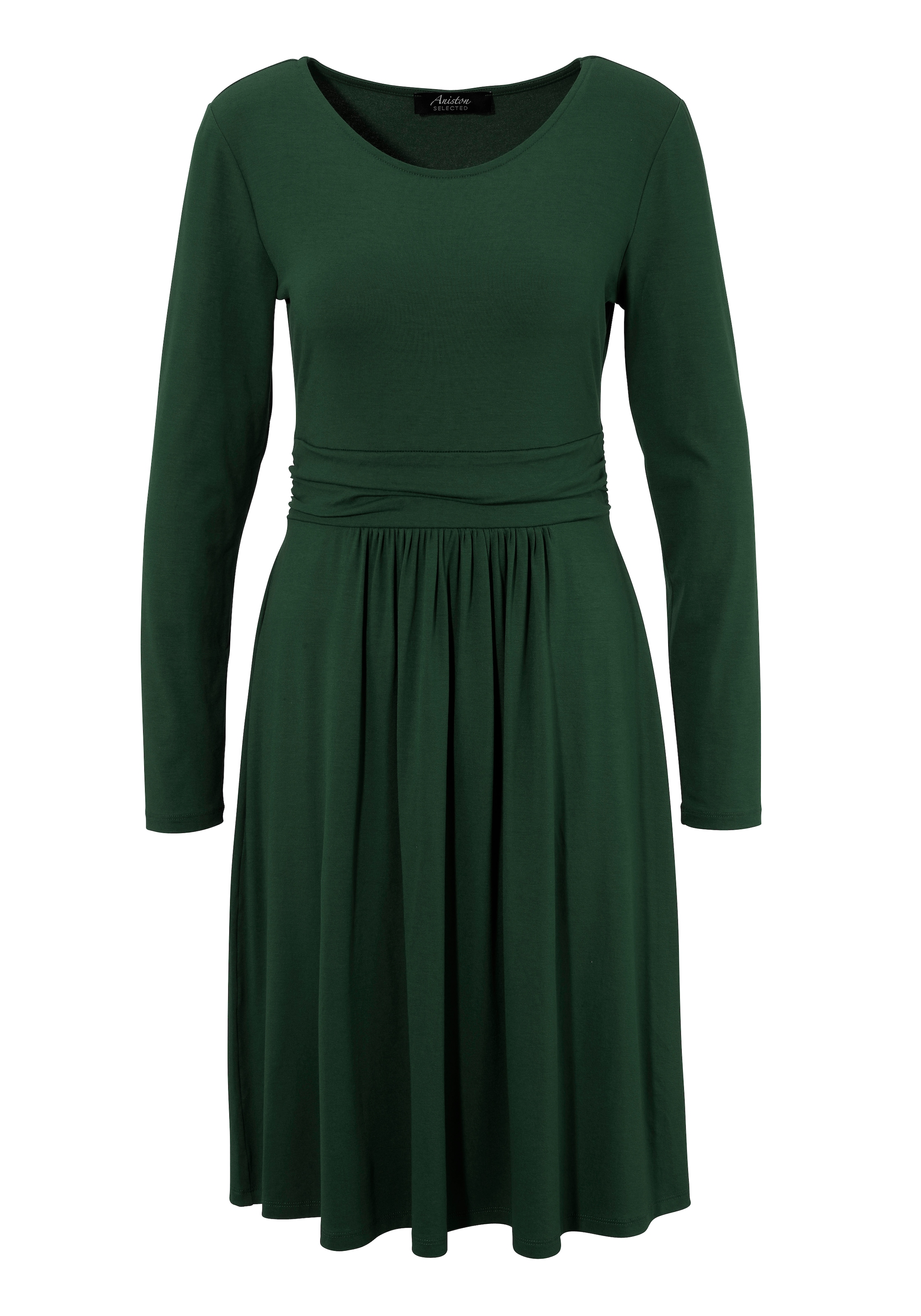Aniston SELECTED Jerseykleid, mit gerafftem Taillenbund; unifarben