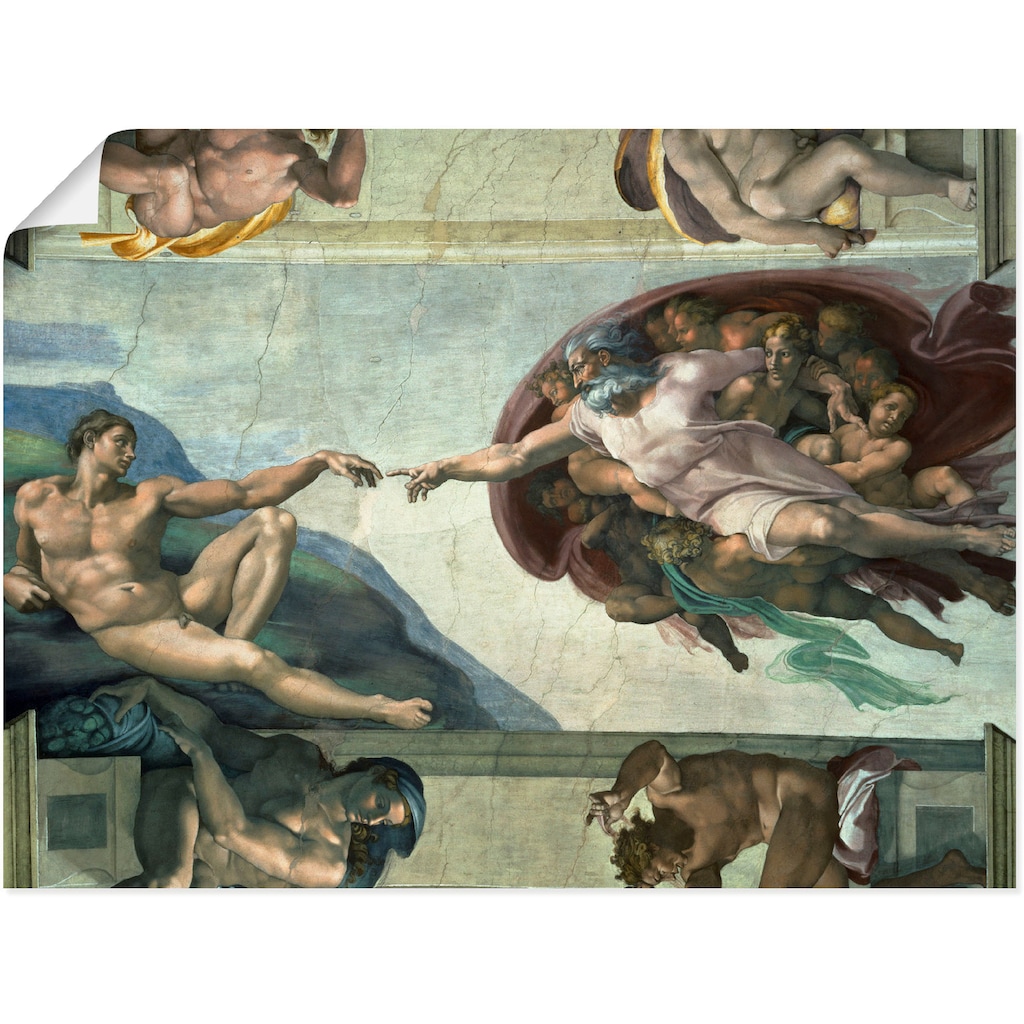 Artland Wandbild »Die Erschaffung des Adam«, Religion, (1 St.)