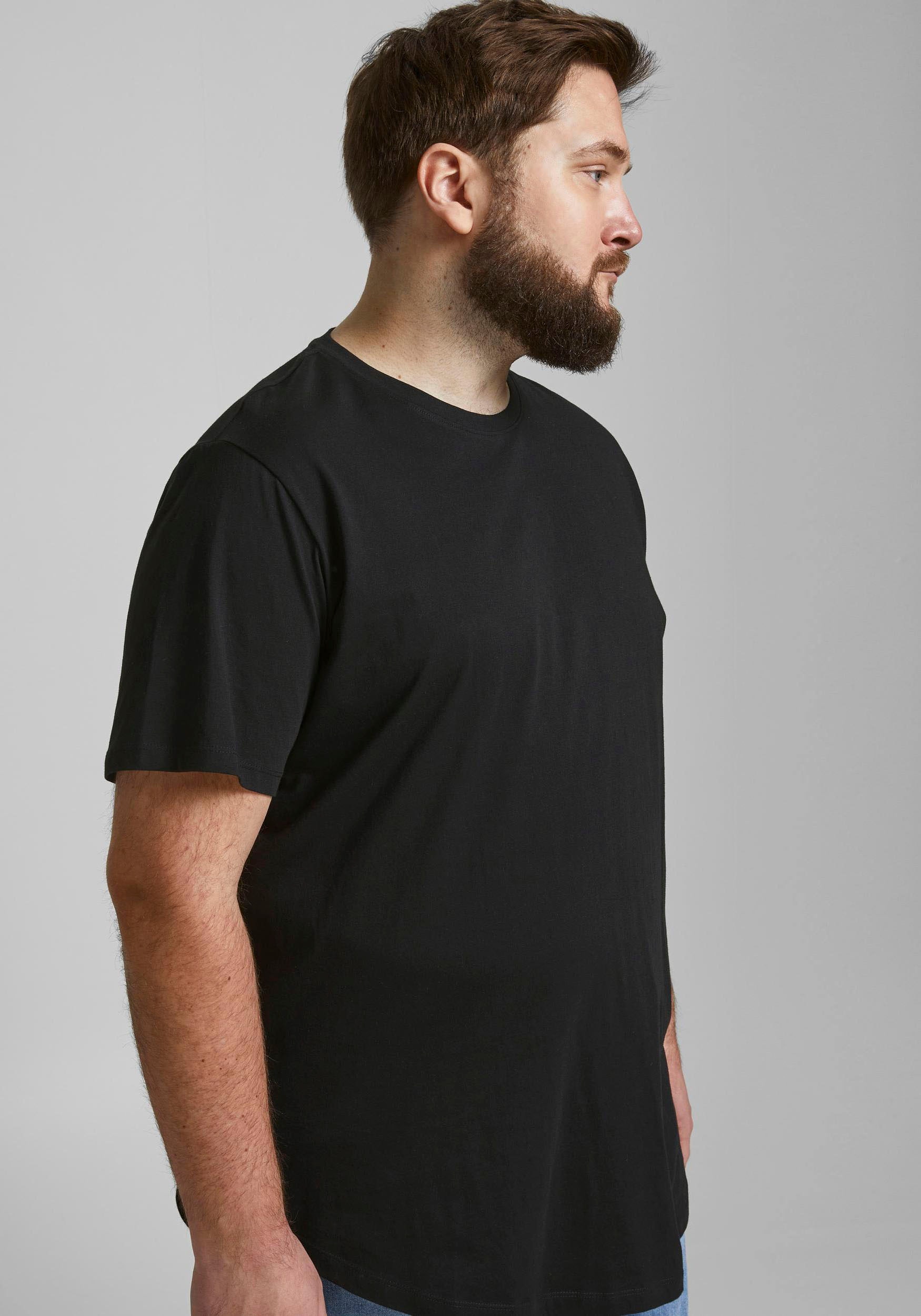 Jack & Jones PlusSize T-Shirt »NOA TEE«, mit abgerundetem Saum, bis Grösse 6XL